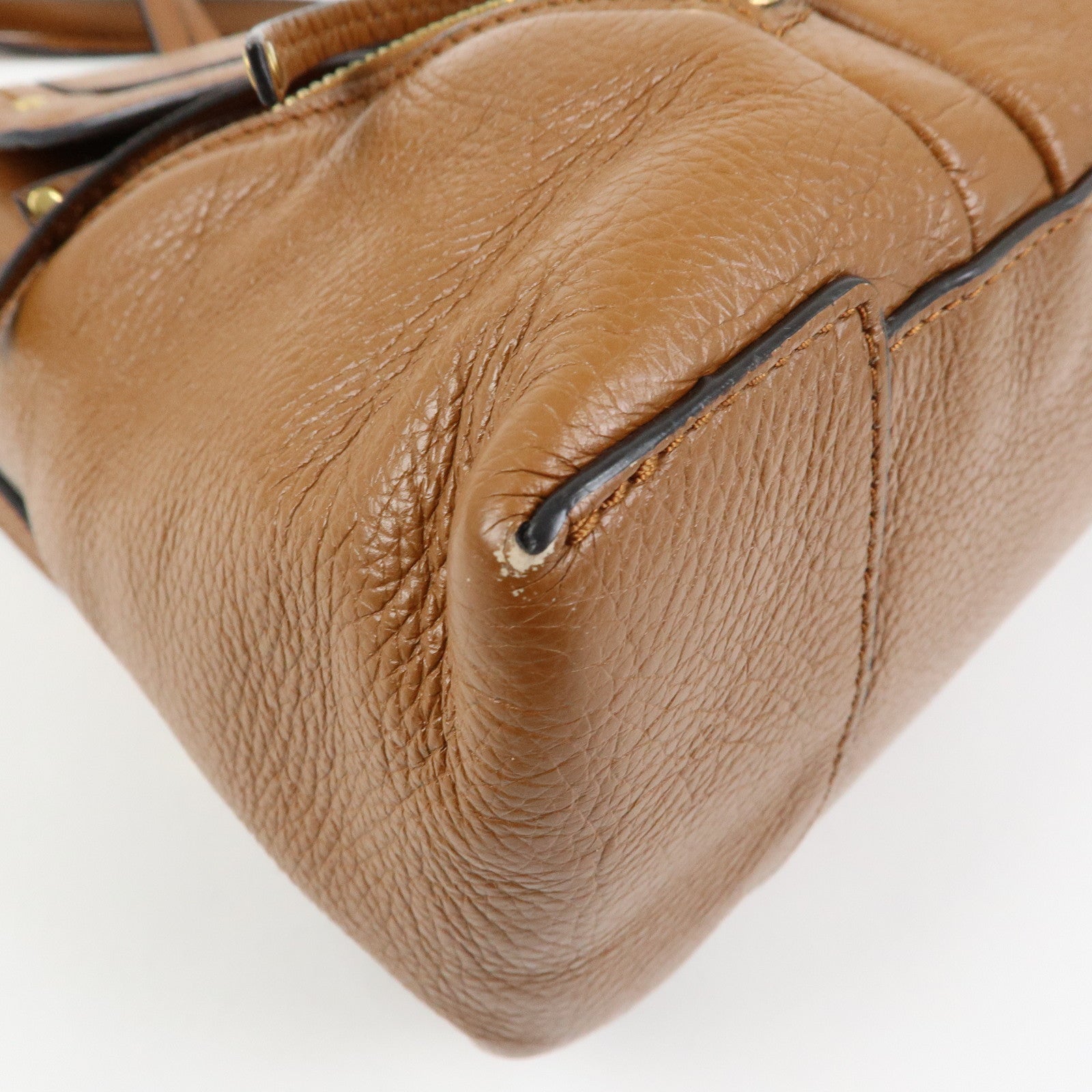 Chloe See By Chloe Leather Backpack Rucksack Camel