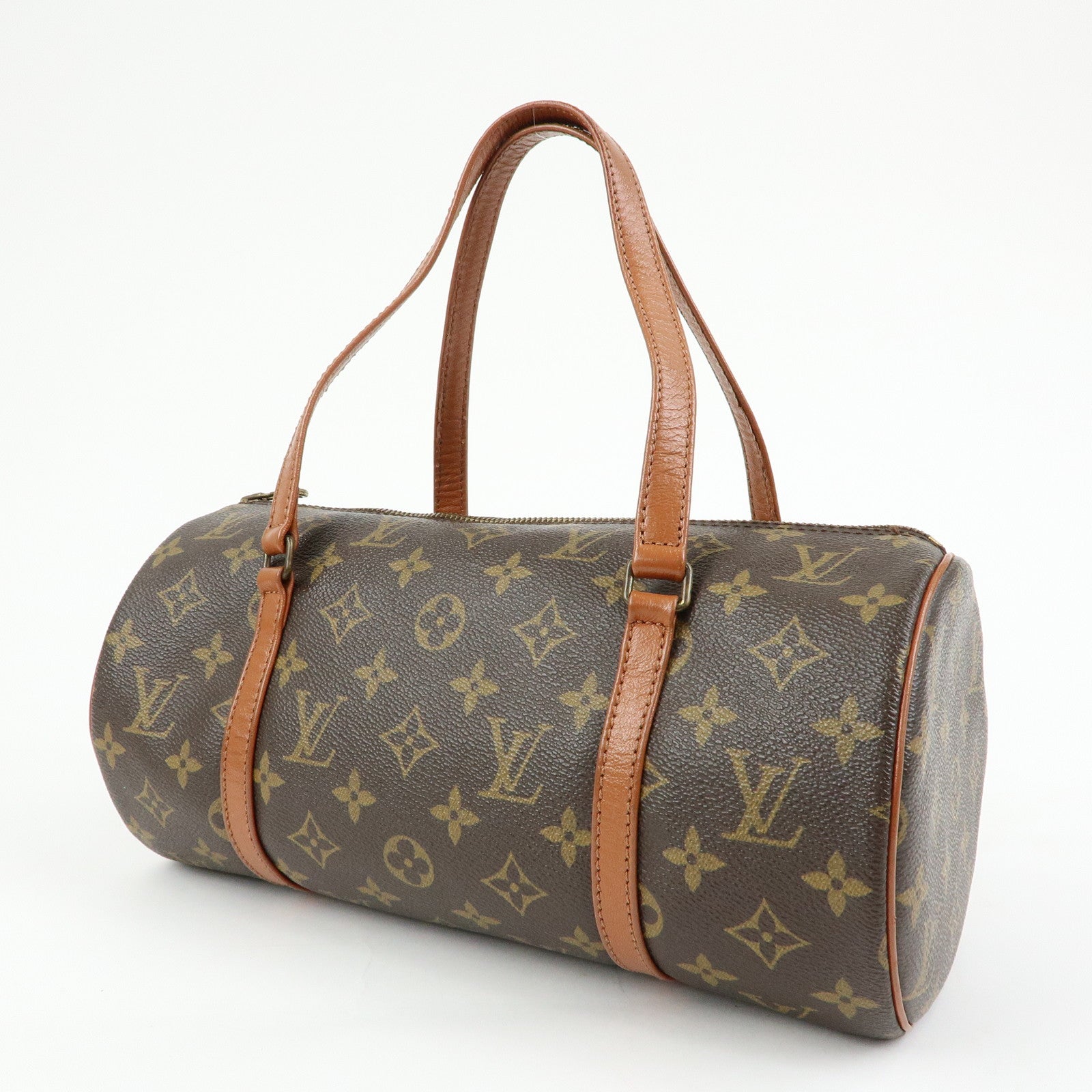 Louis Vuitton Monogram Papillon 30 Hand Bag Brown M51365