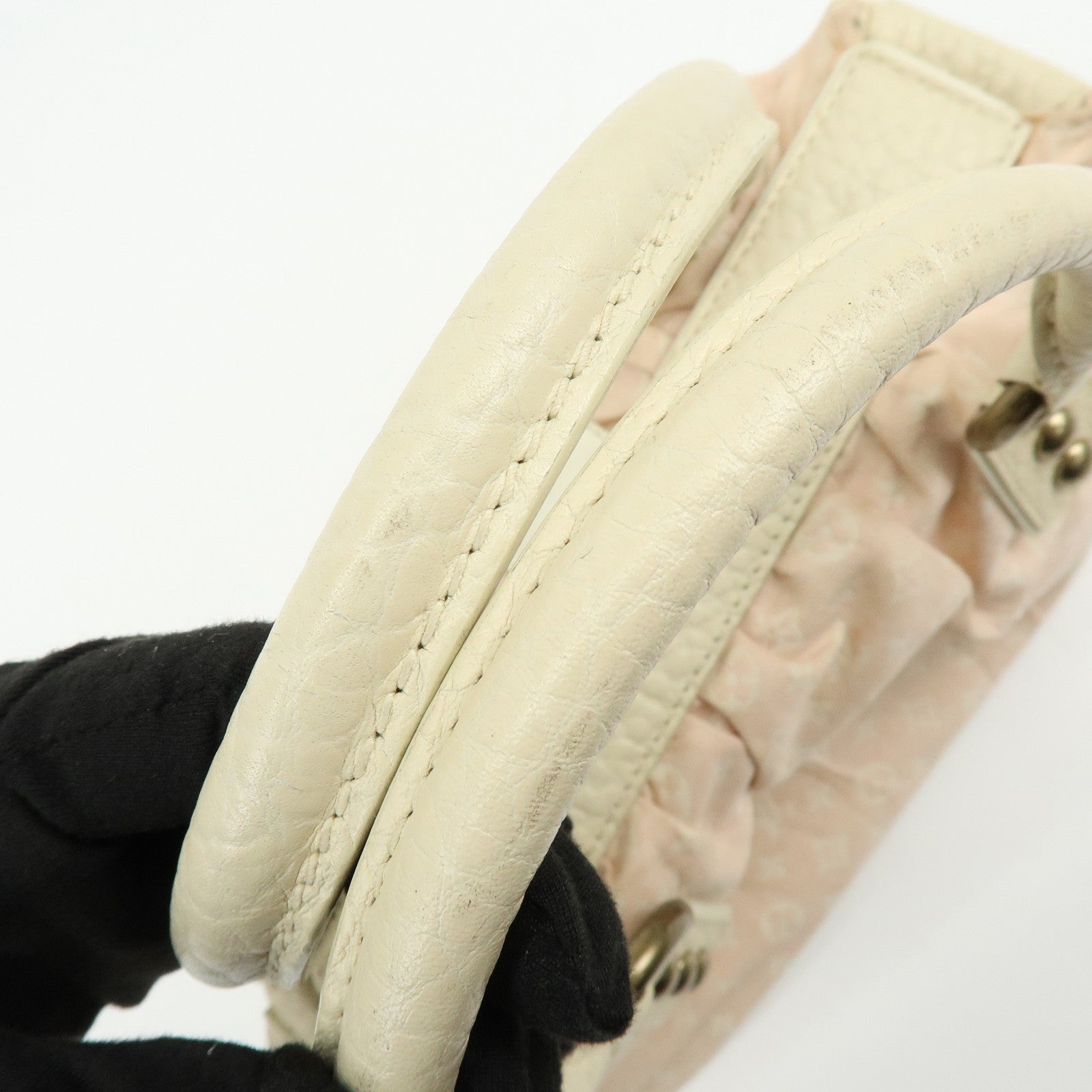 Louis Vuitton Monogram Mini Lin Trapes PM Hand Bag Rose M40062