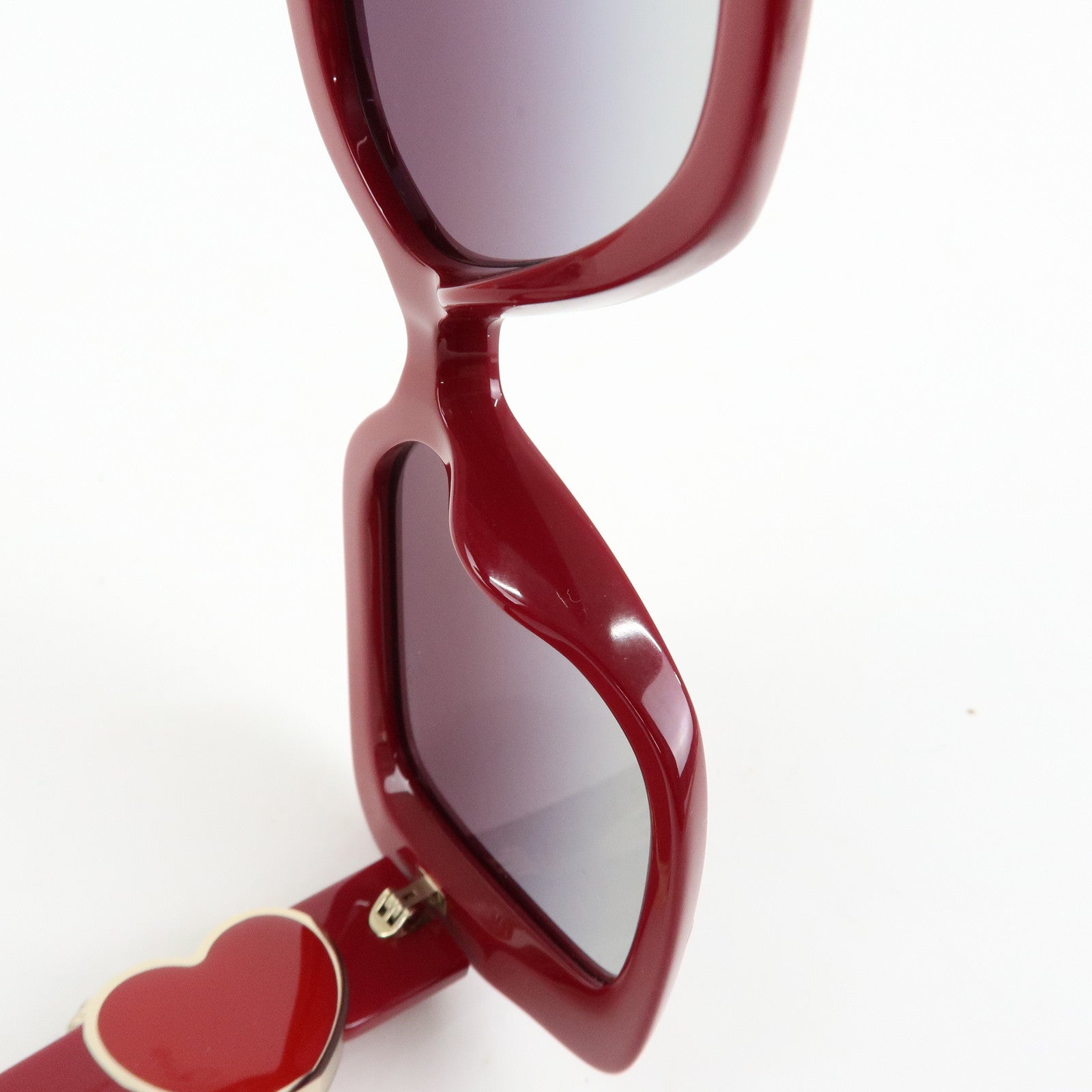 CHANEL COCO Mark Heart Plastic Sunglasses Red 5518-A 54□17 140 3N
