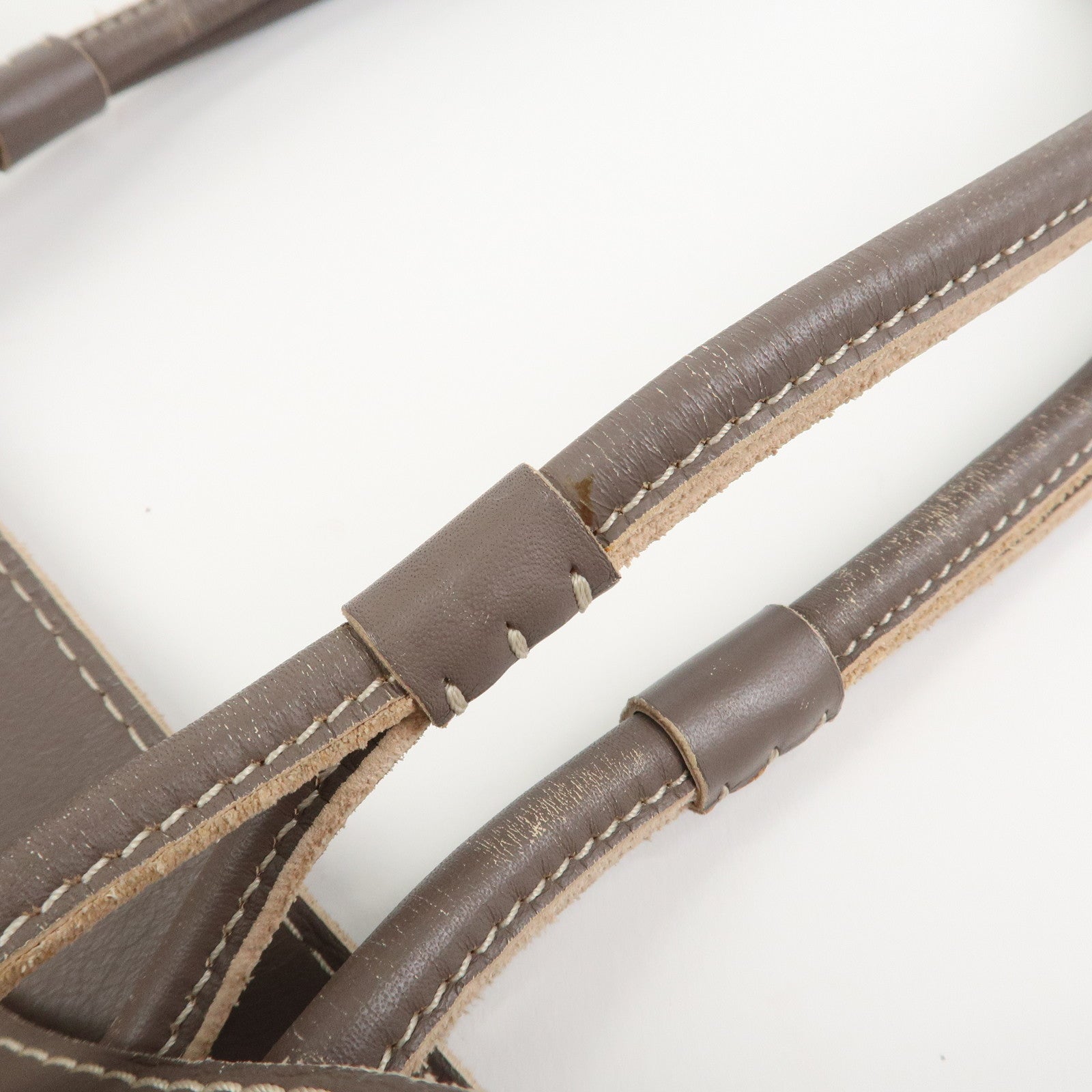 LOEWE Anagram Logo Leather Shopper Tote Bag Shoulder bag Brown