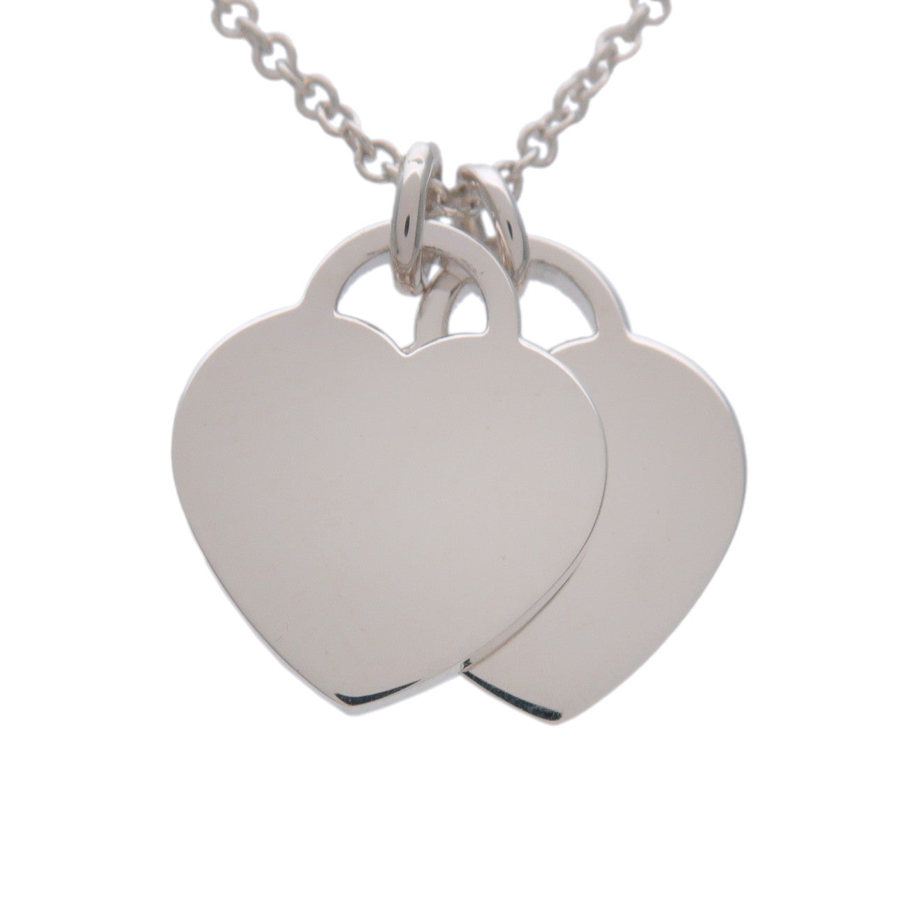 Tiffany & Co Return to Tiffany Mini Double Heart Tag Necklace SV925