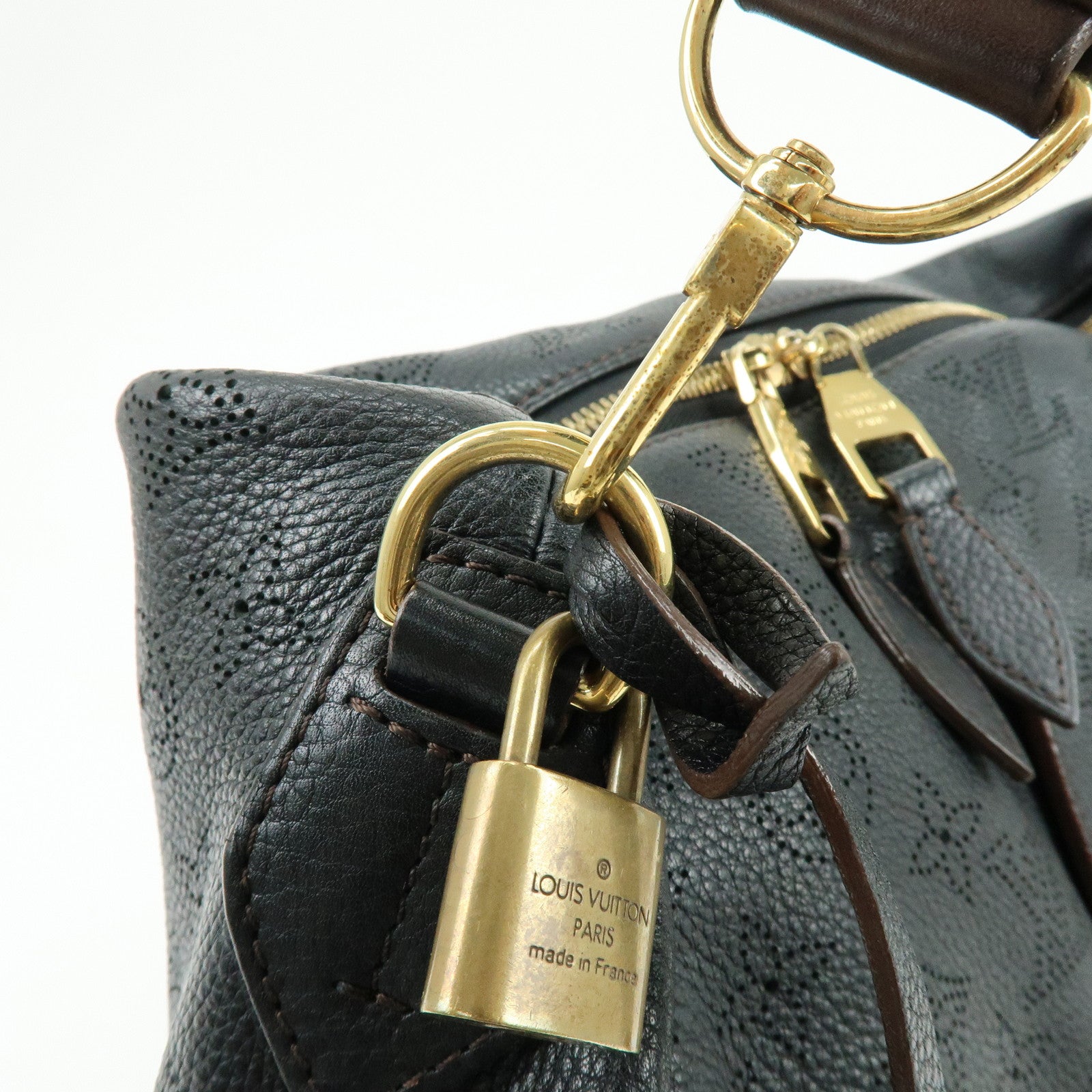 Louis Vuitton Monogram Mahina Selene MM 2Way Hand Bag Noir M93987