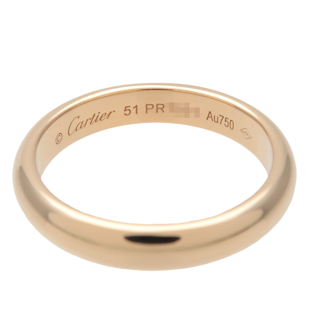 Cartier 1895 Wedding Ring 3.5MM K18 750YG Yellow Gold US5.5-6 EU51