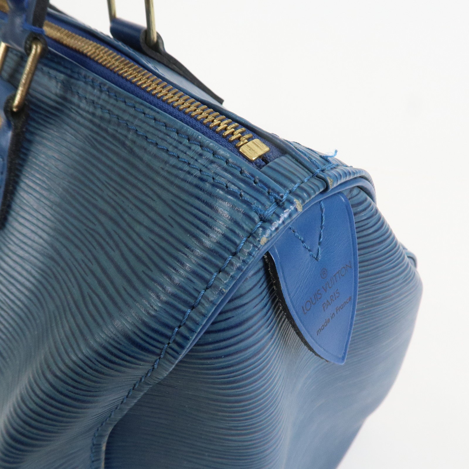 Louis Vuitton Epi Speedy 30 Hand Bag Boston Bag Toledo Blue M43005