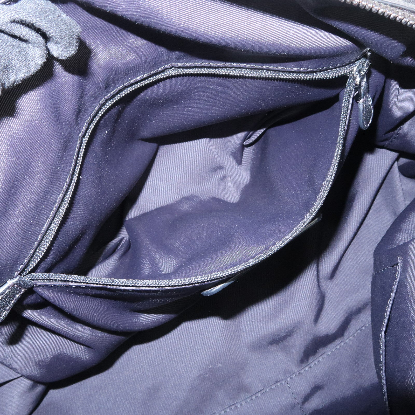 LOEWE Anagram Leather 2WAY Bag Shoulder Bag Hand Bag Metallic Gray