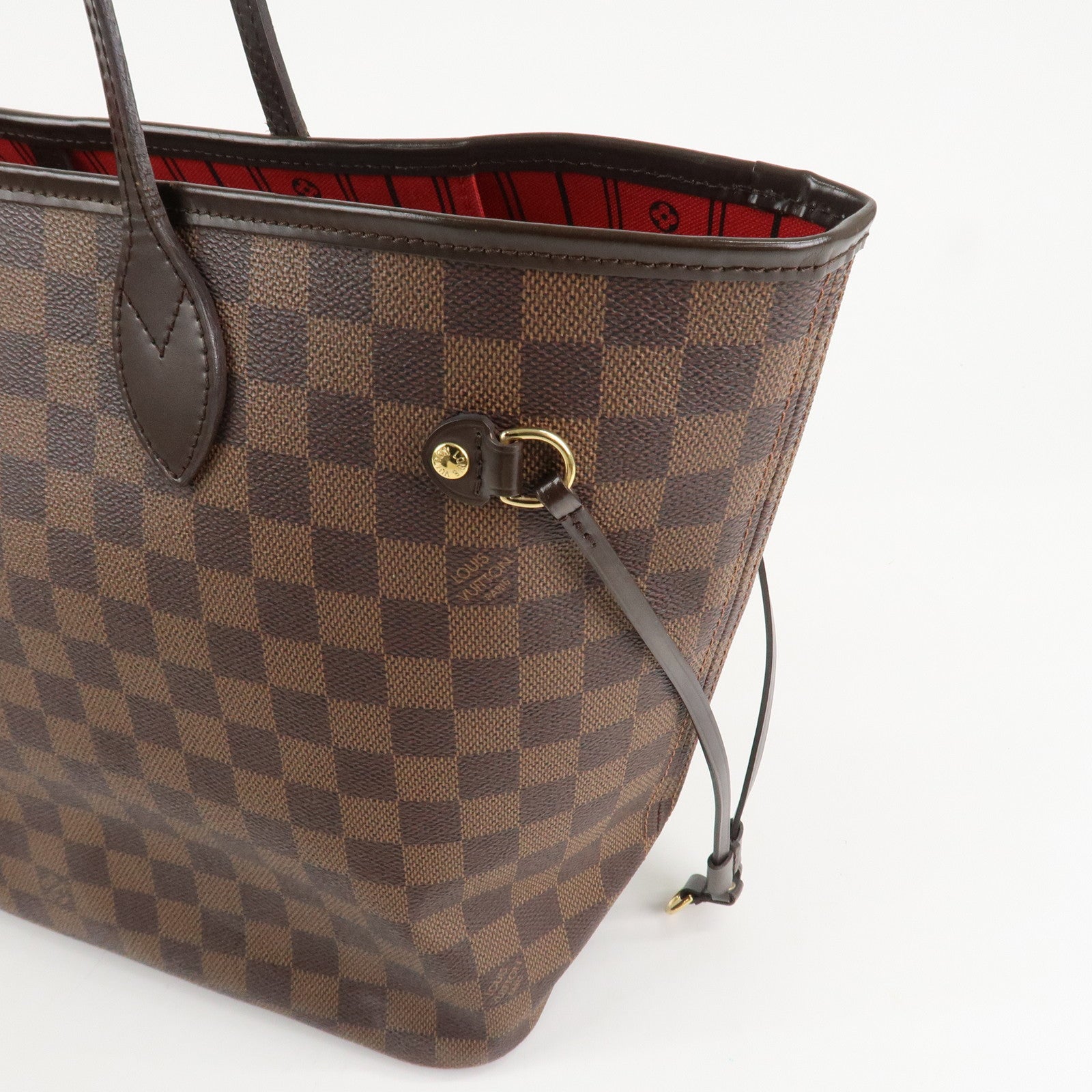 Louis Vuitton Damier Ebene Canvas Neverfull MM Tote Bag N51105 Used