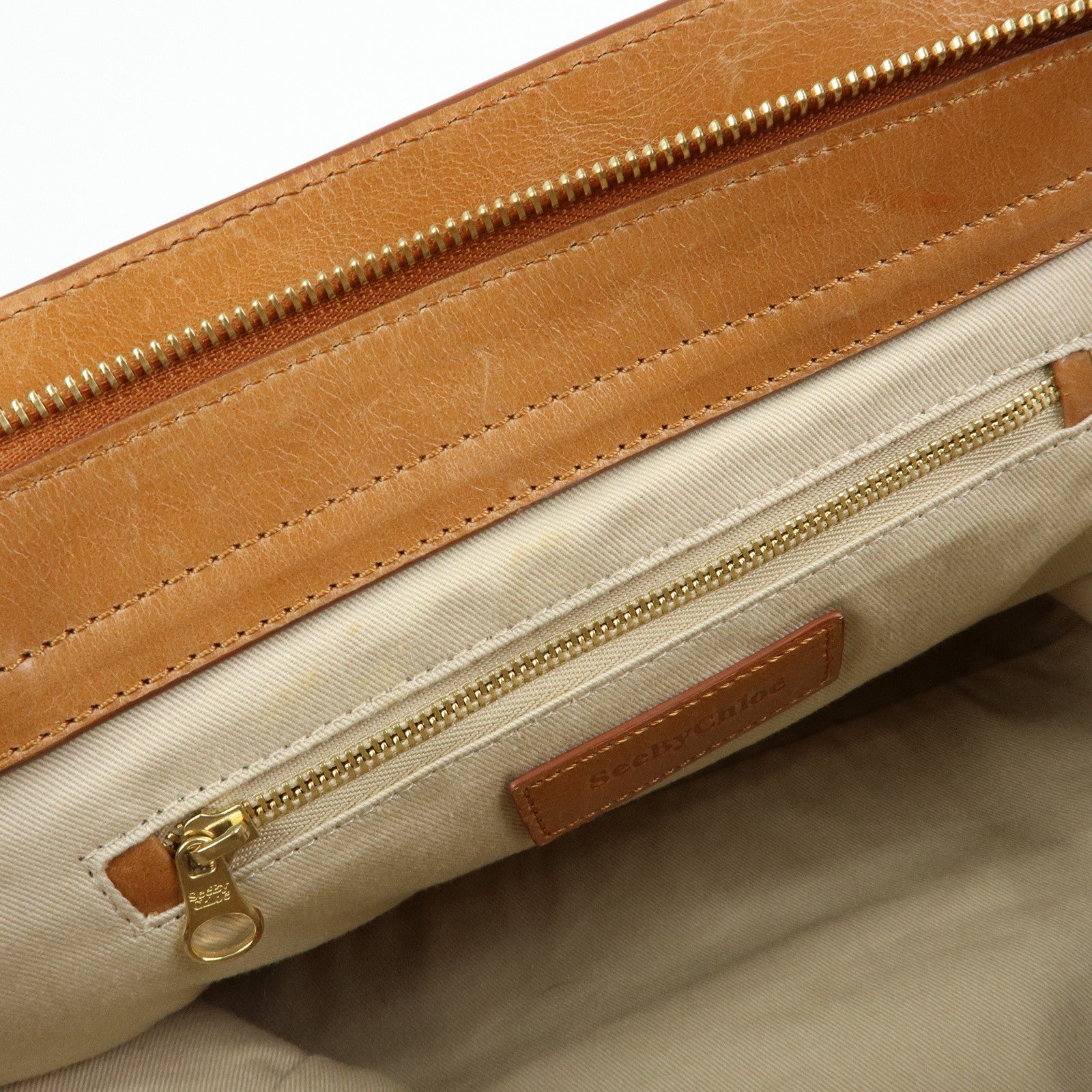 Chloe See by Chloe Page 2Way Bag Shoulder Bag Hand Bag Brown