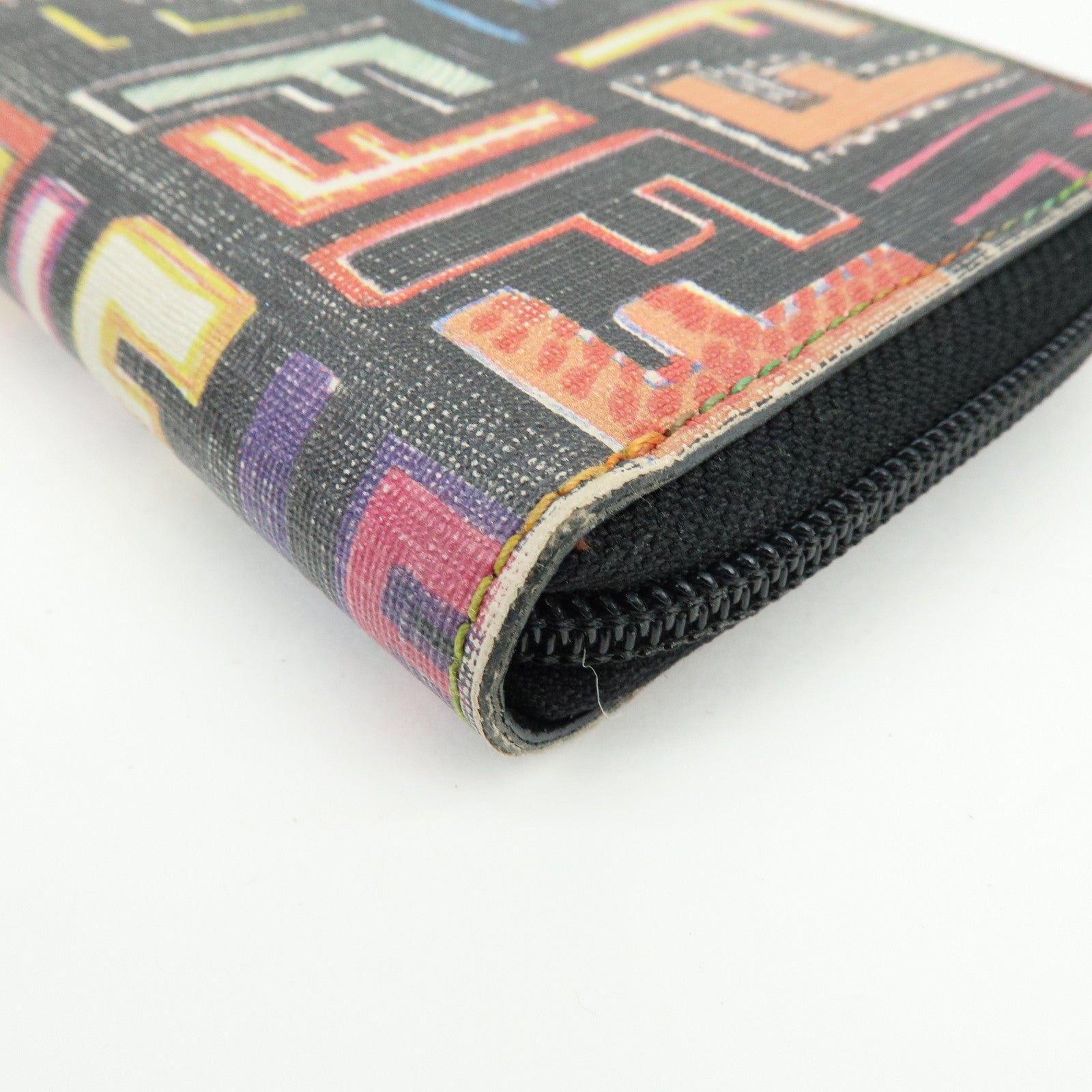 FENDI Zucchino PVC Coated Canvas Long Wallet Multicolor 8M0024