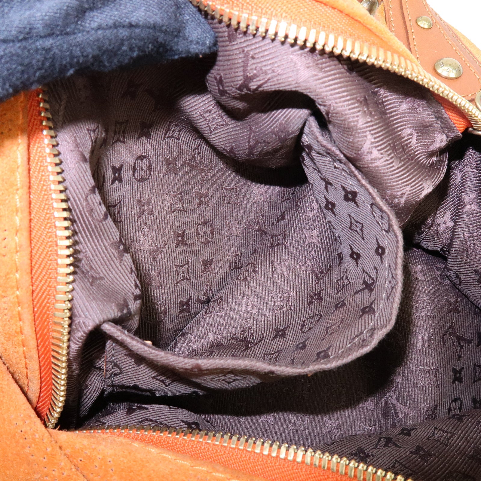 Louis Vuitton Monogram Onata GM Suede Shoulder Bag Orange M95119