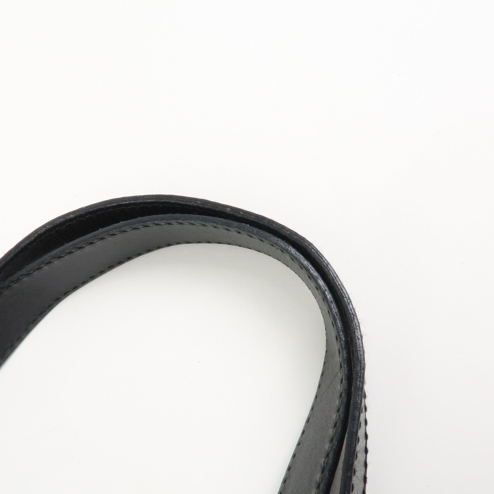 GUCCI Logo Nylon Leather Tote Bag Shoulder Bag Black 019・0493