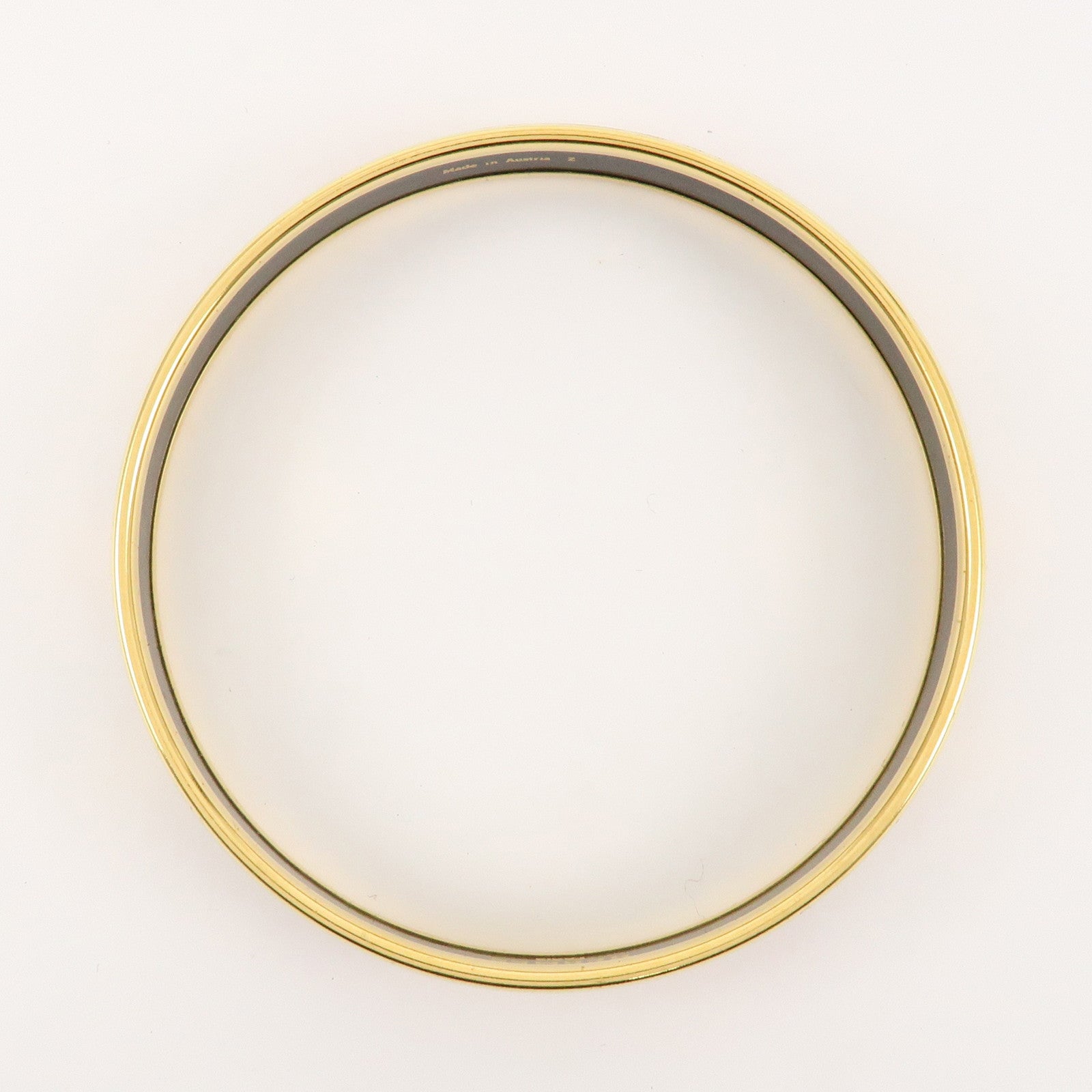 HERMES Email PM Bangle Bracelet Cloisonne Enamel Z Stamped Multicolor Used