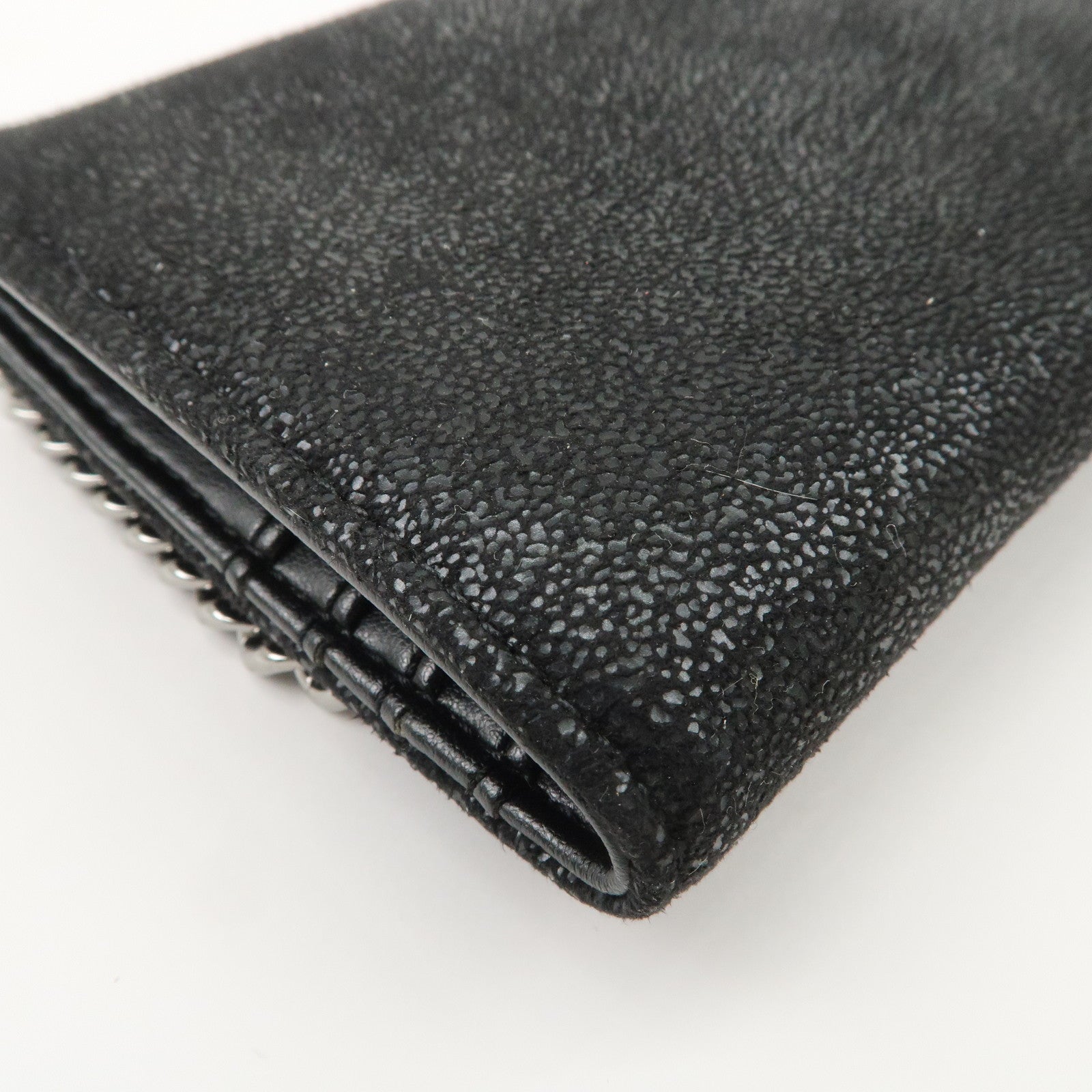 STELLA MCCARTNEY Falabella Small Flap Wallet Black