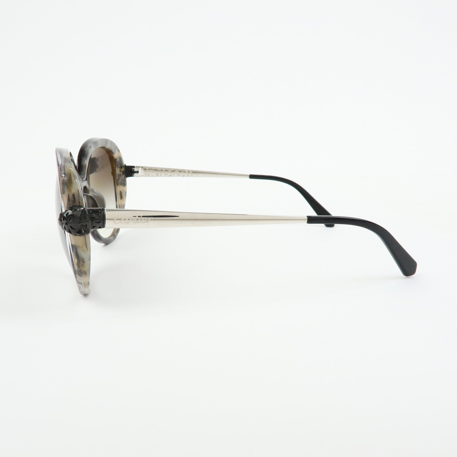 Cartier Panthere Plastic Sunglasses Black Beige DAA2321