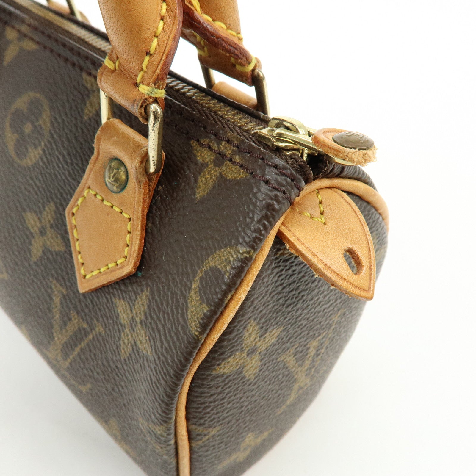 Louis Vuitton Monogram Mini Speedy Hand Bag Brown M41534