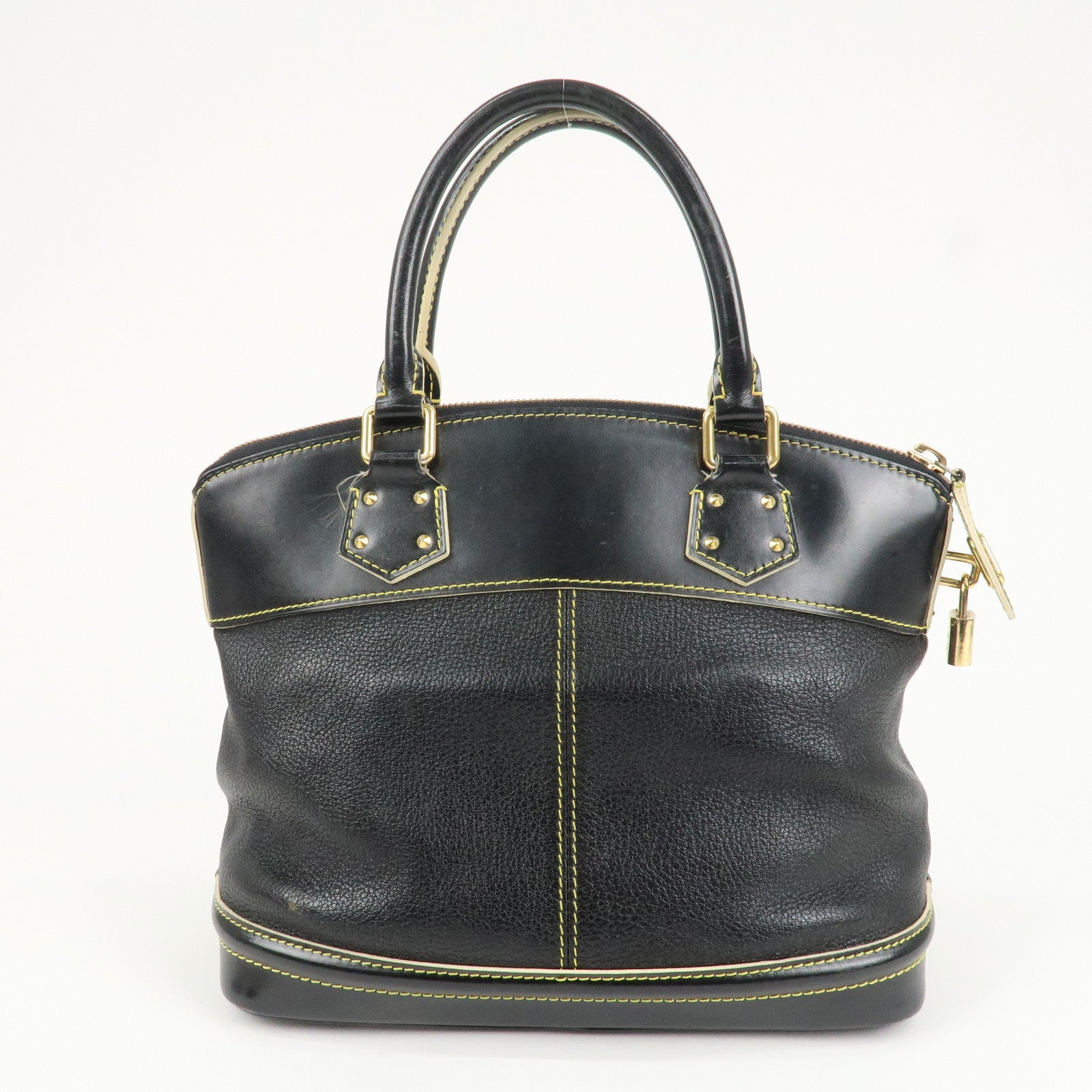 Louis Vuitton Suhali LockIt PM Hand Bag Tote Bag Black M91888 Used