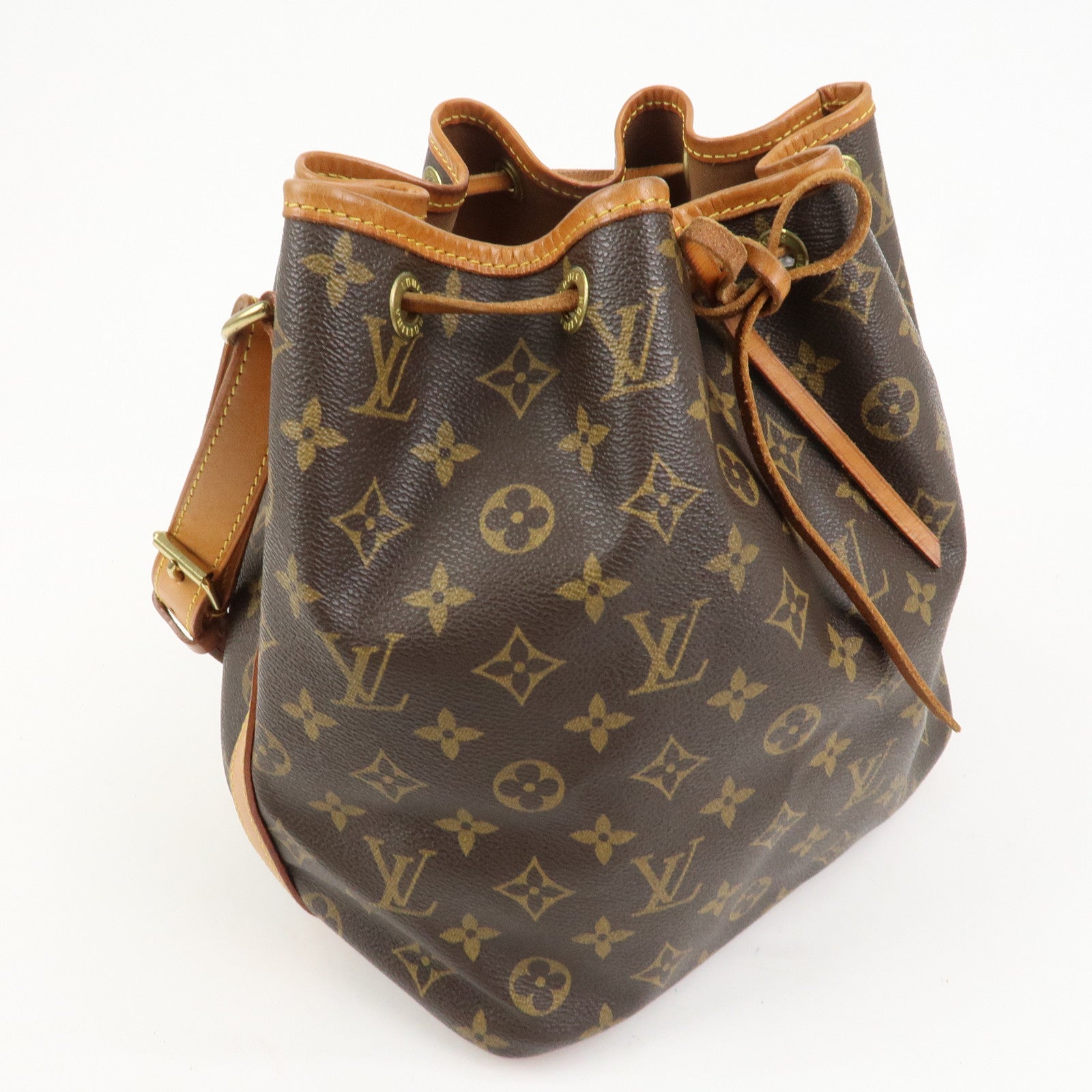 Louis Vuitton Monogram Petit Noe Shoulder Bag Brown M42226