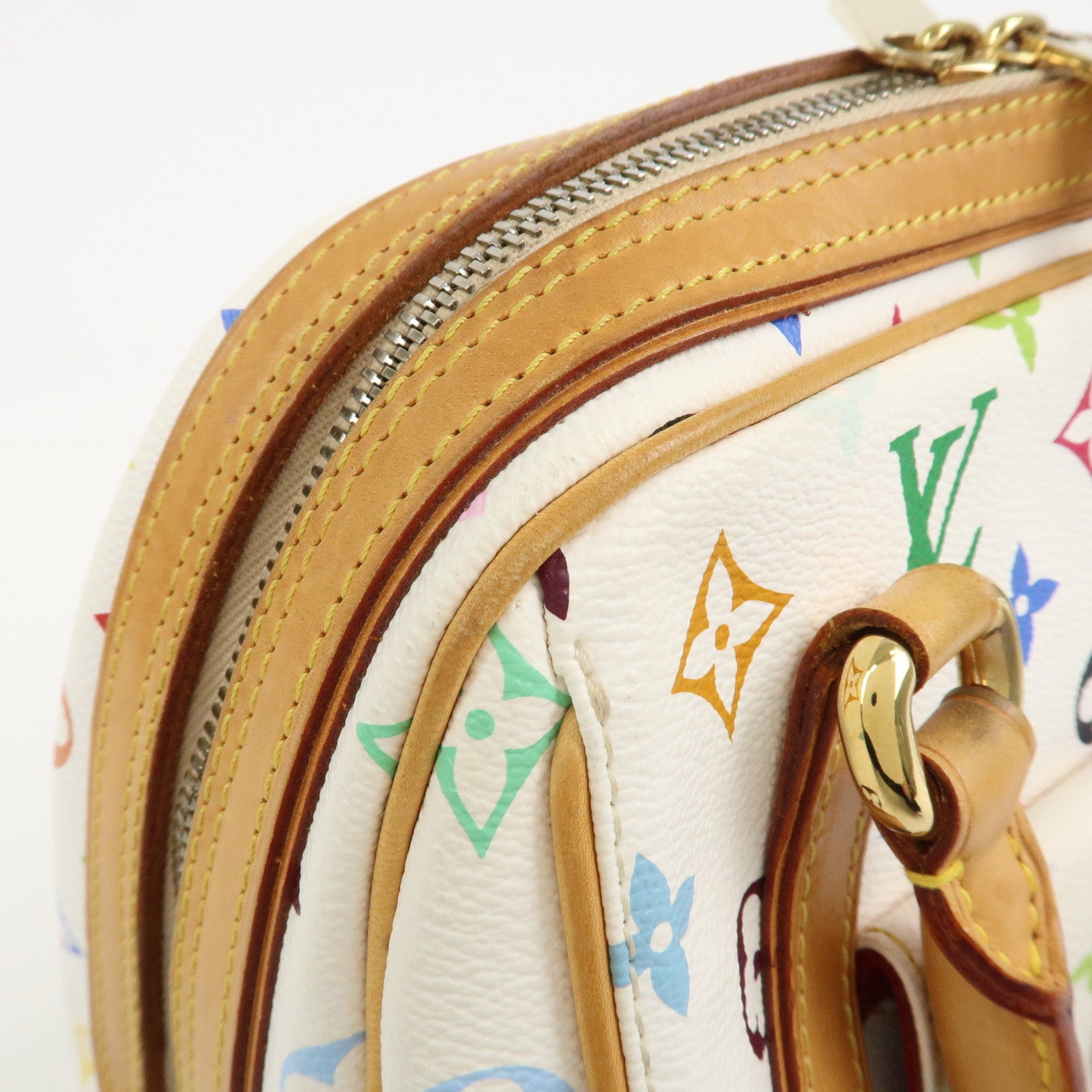 Louis Vuitton Monogram Multicolor Priscilla Hand Bag Blanc M40096