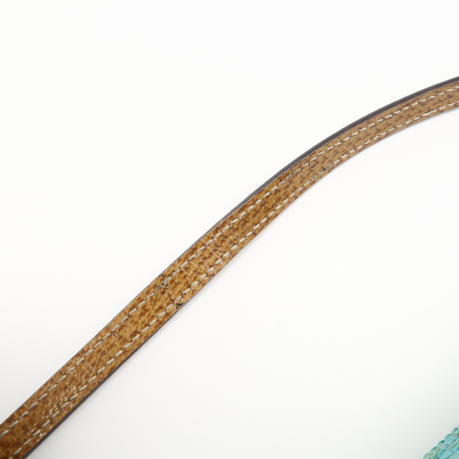 GUCCI Boat Bag GG Canvas Leather Hand Bag Pouch Blue 07198