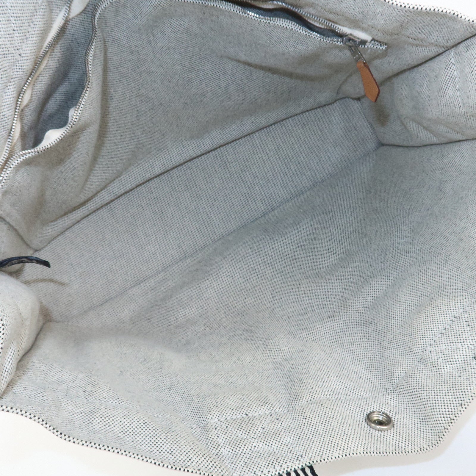 HERMES New Fourre Tout MM Canvas Tote Bag Hand Bag Gray