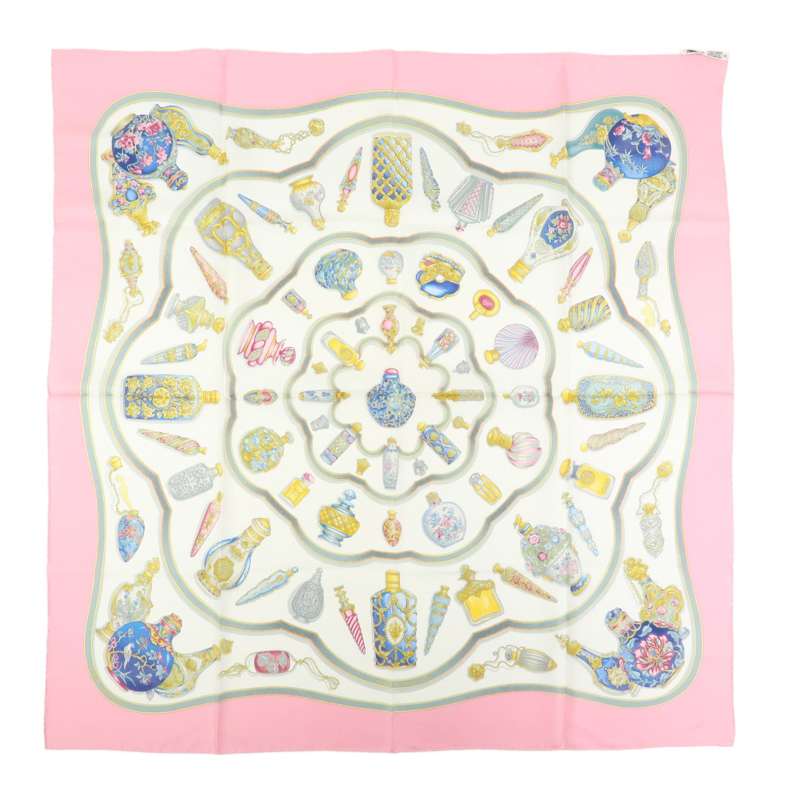 HERMES Carre 90 Silk 100% Pourvu qu'on ait l'ivresse Scarf Pink