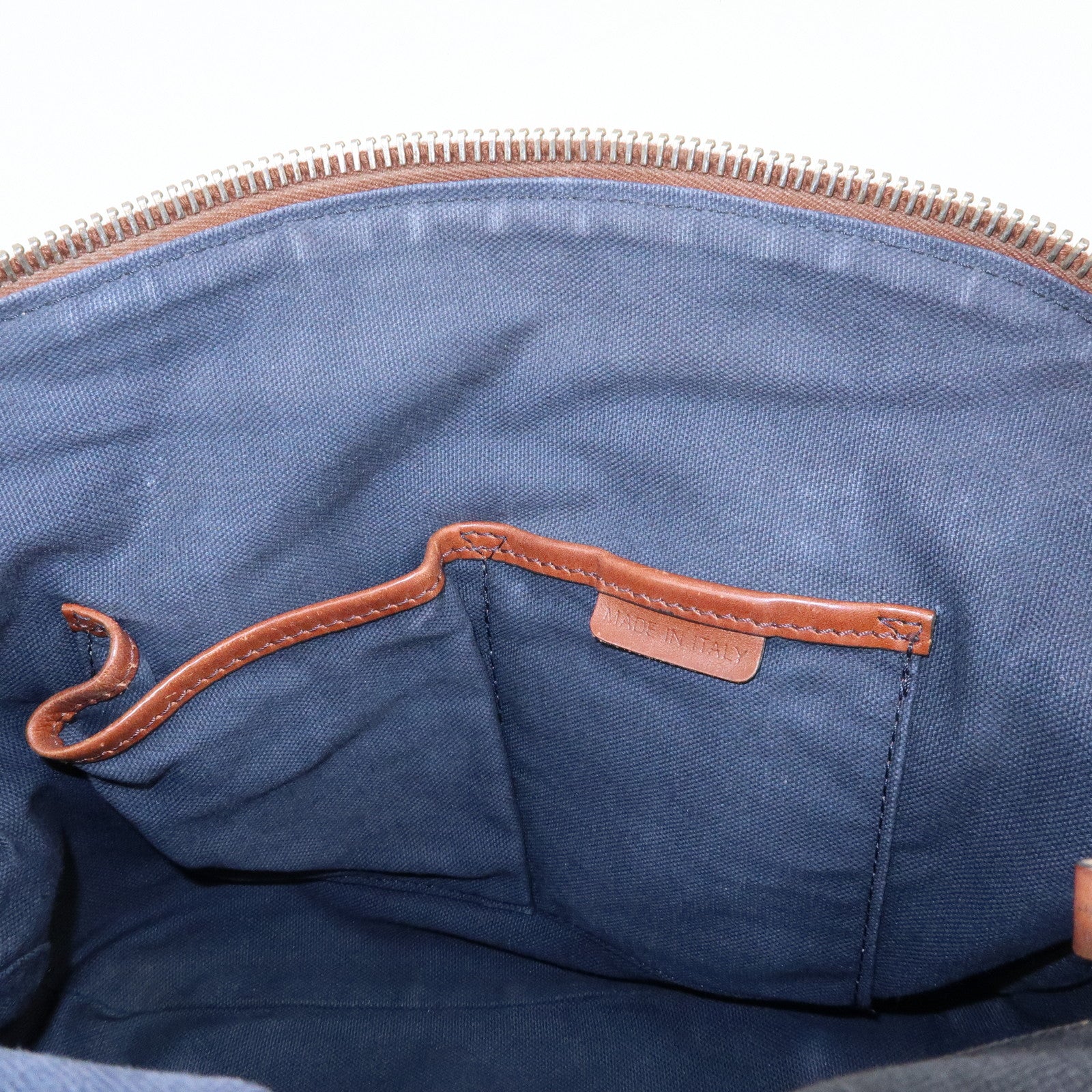 BURBERRY Nova Plaid Canvas Leather Hand Bag Beige Brown