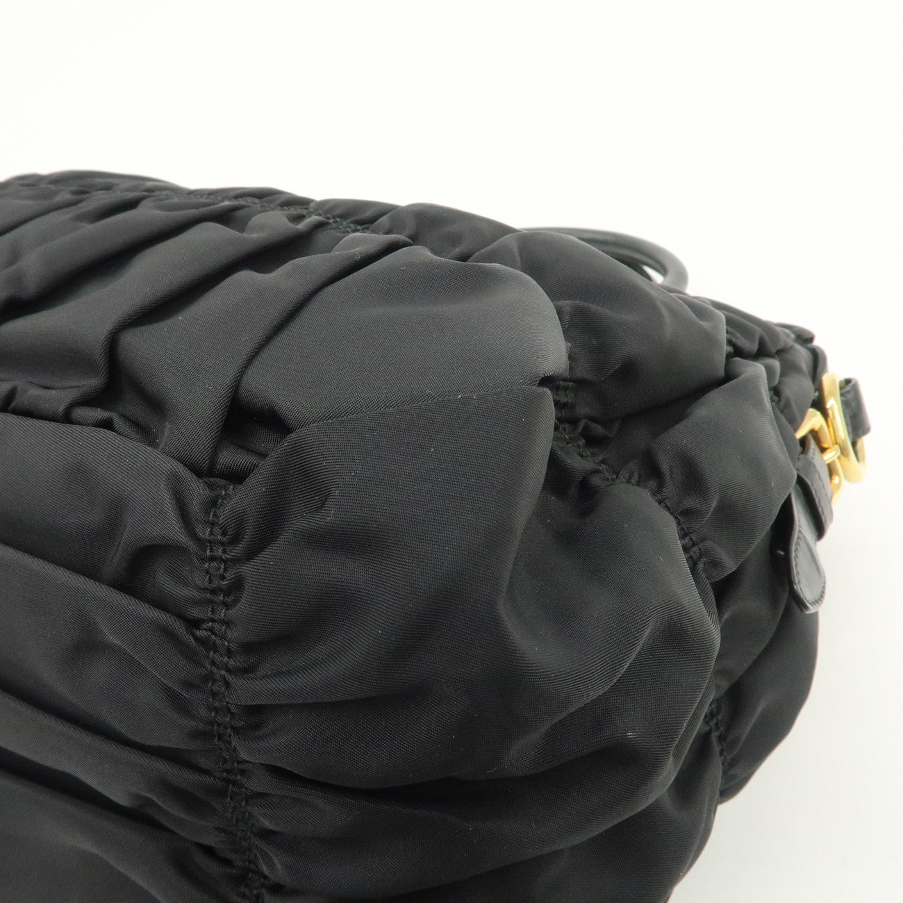 PRADA Nylon Leather 2Way Hand Bag Shoulder Bag Black BN1336
