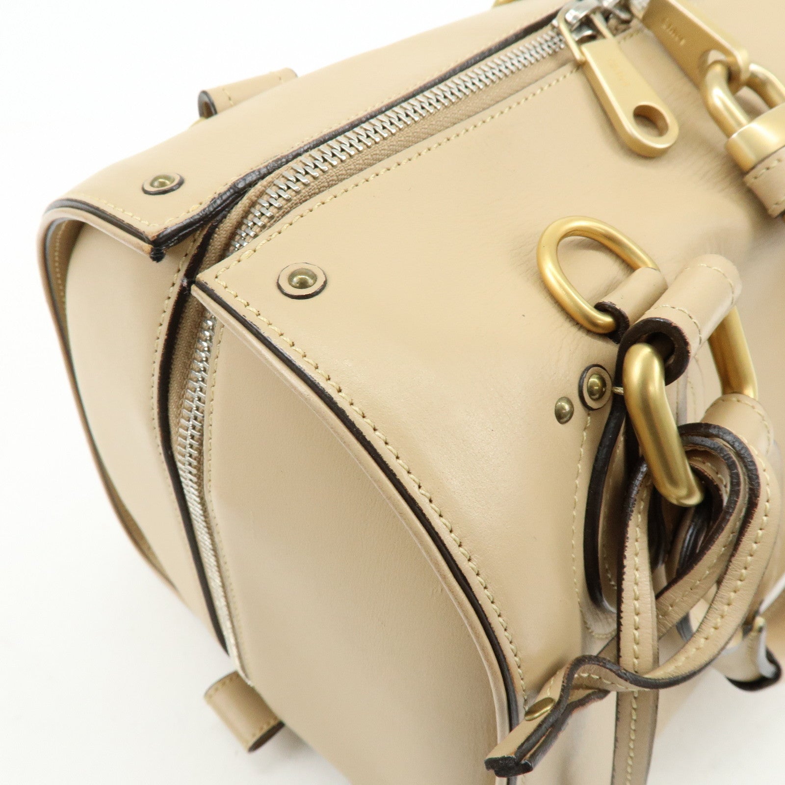 Chloe Paddington Leather 2Way Bag Shoulder Bag Shoulder Bag Beige