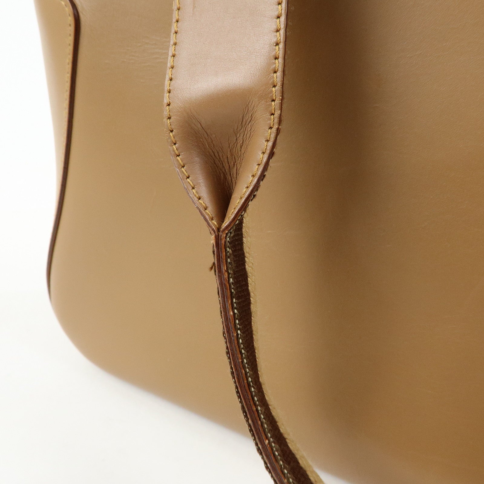 GUCCI Sherry Leather Tote Bag Shoulder Bag Beige 002.1135