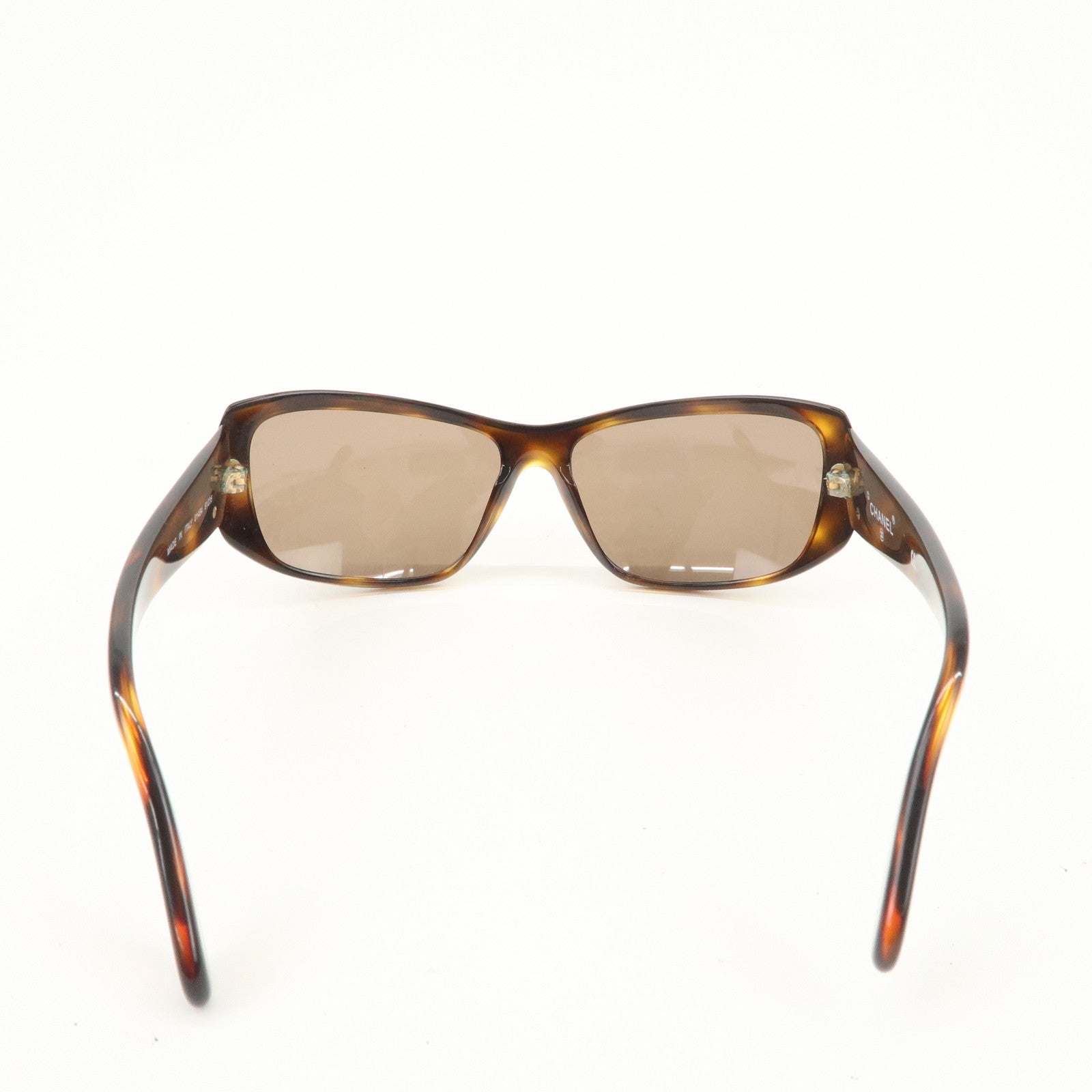 CHANEL COCOMark Plastic Sunglasses Brown 01454 91235