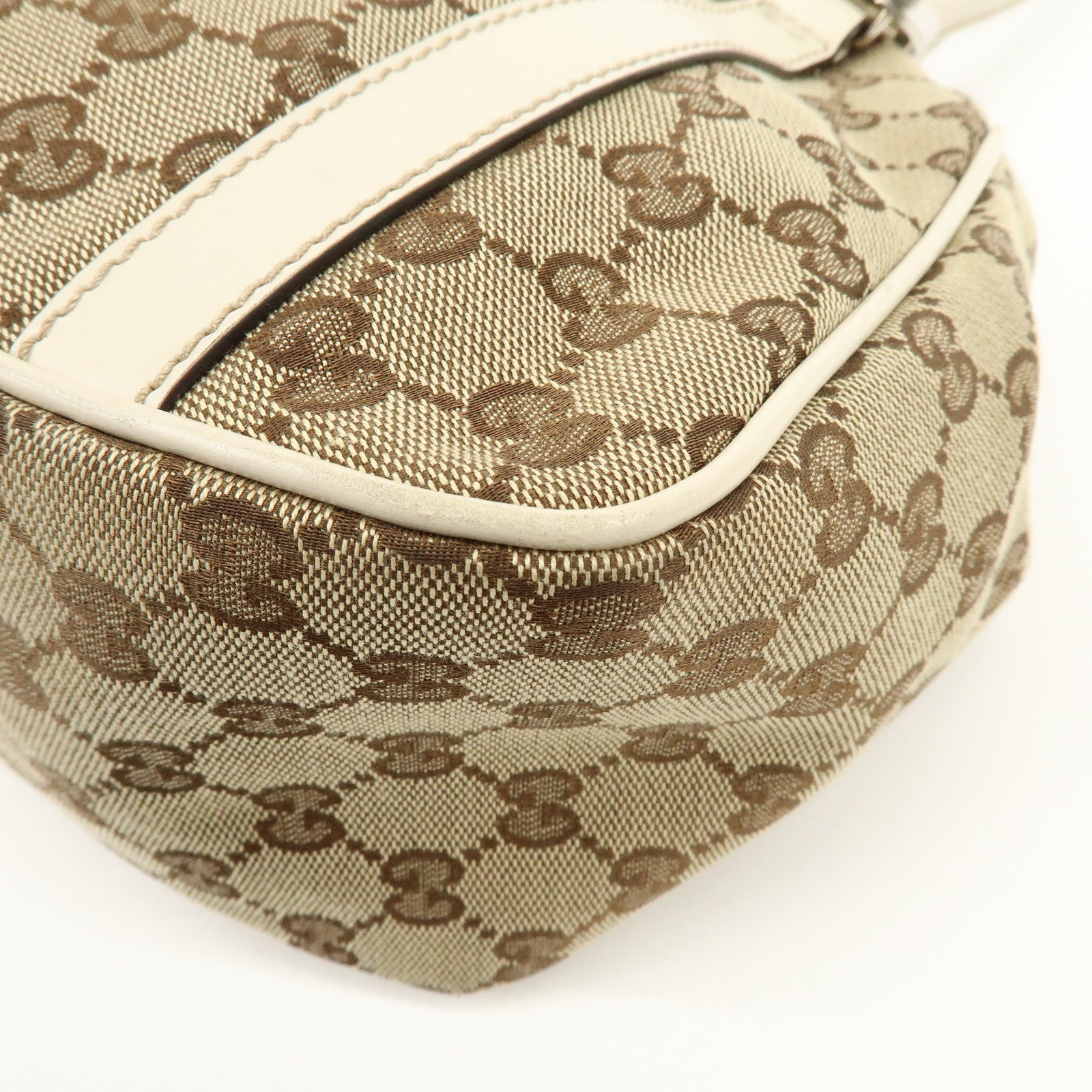 GUCCI Interlocking G GG Twins Canvas Leather Tote Bag Beige 232963