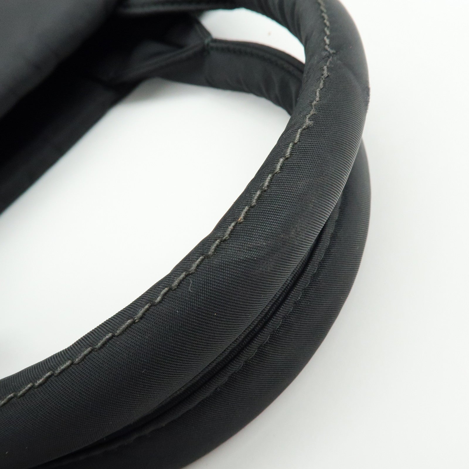 PRADA Triangle Logo Plaid Nylon Leather 2Way Bag Hand Shoulder Bag