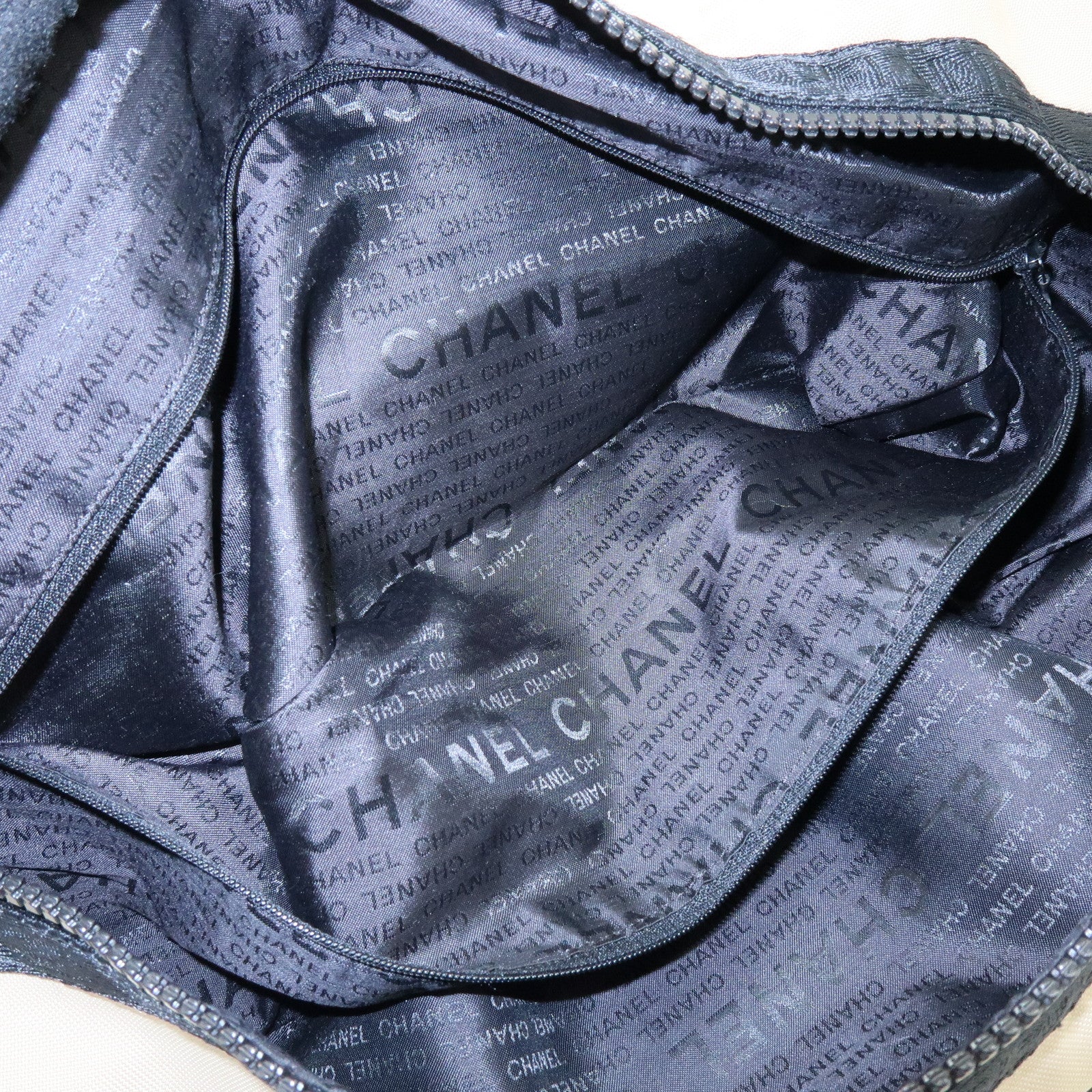 CHANEL Sports Line Nylon Banana Bag Waist Bag Crossbody Bag Beige