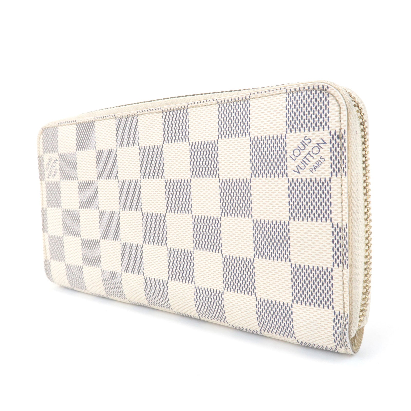 Louis Vuitton Damier Azur Round Zippy Wallet Long Wallet N60019 Used