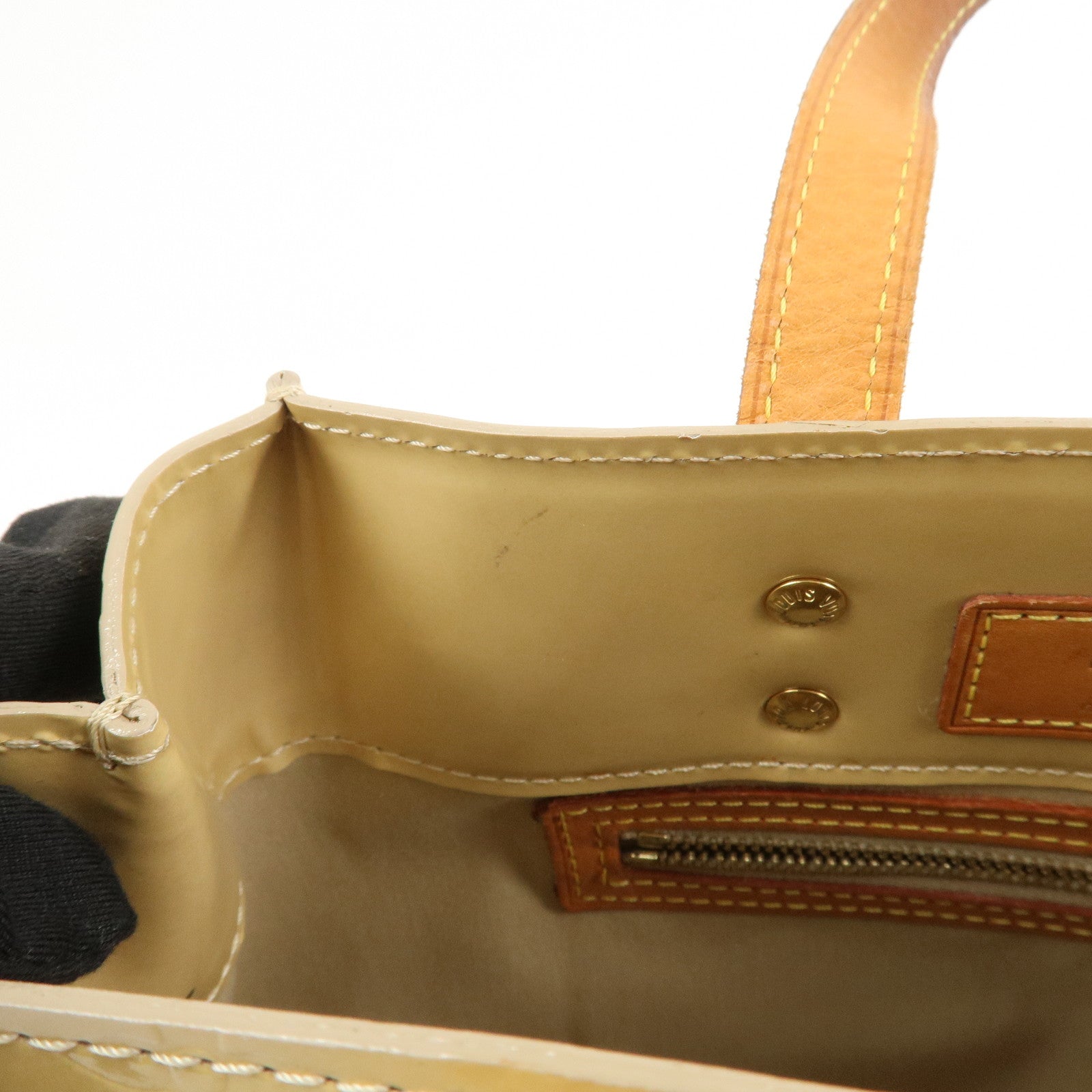 Louis Vuitton Monogram Vernis Lead PM Hand Bag Noisette M91334
