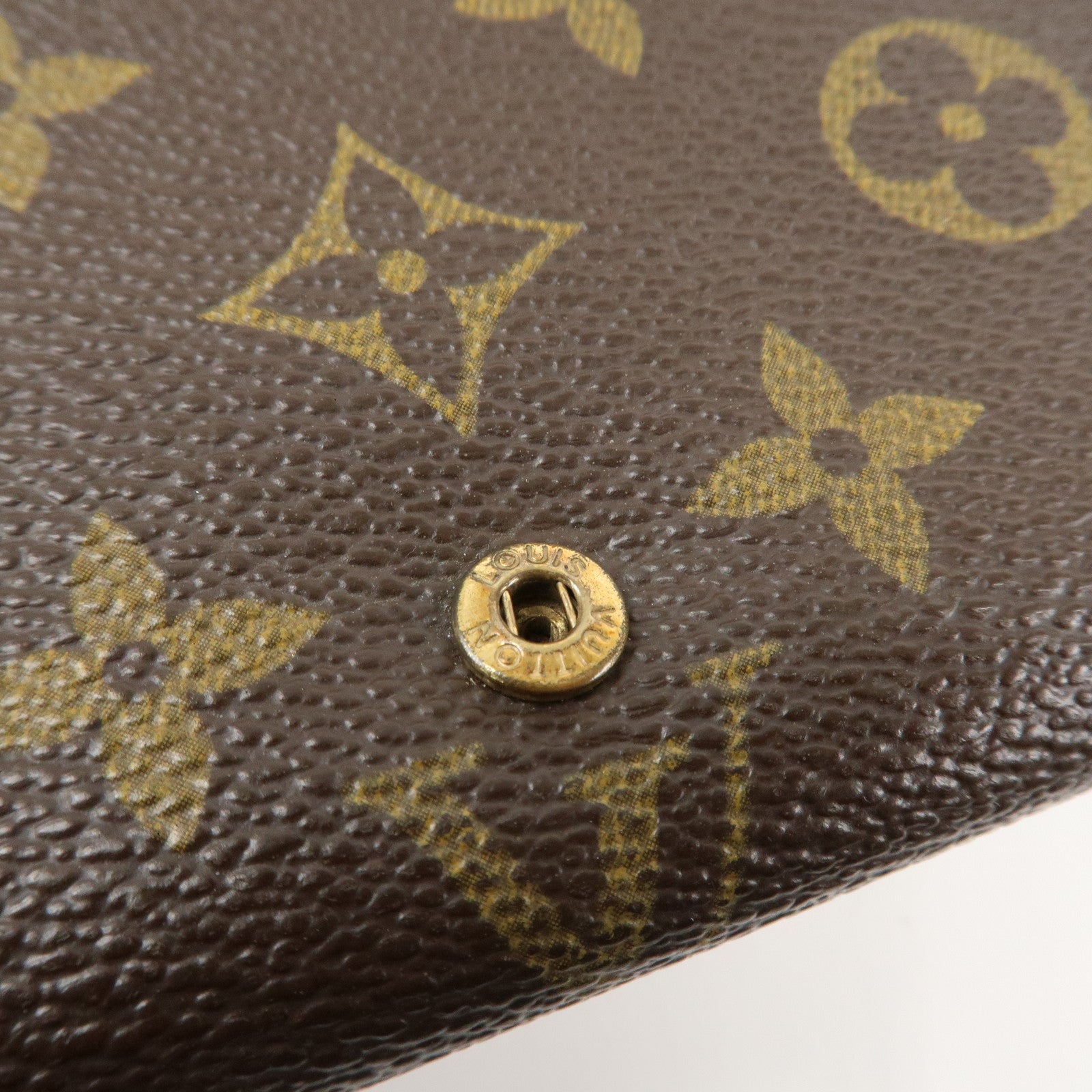 Louis Vuitton Monogram Porte Monnaie Billets Tresor Wallet M61730 Used