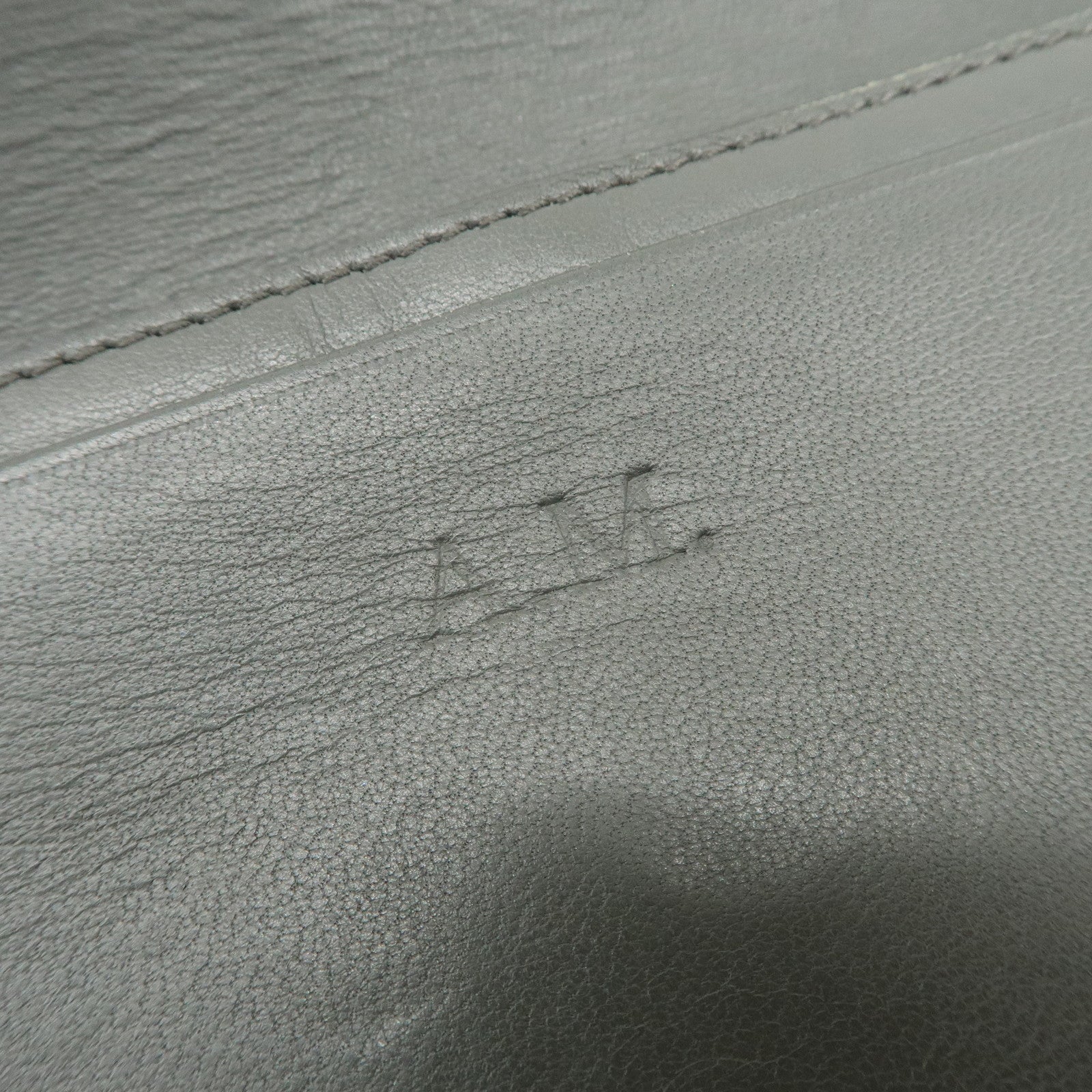BOTTEGA VENETA Intrecciato Leather Chain Long Wallet Gray