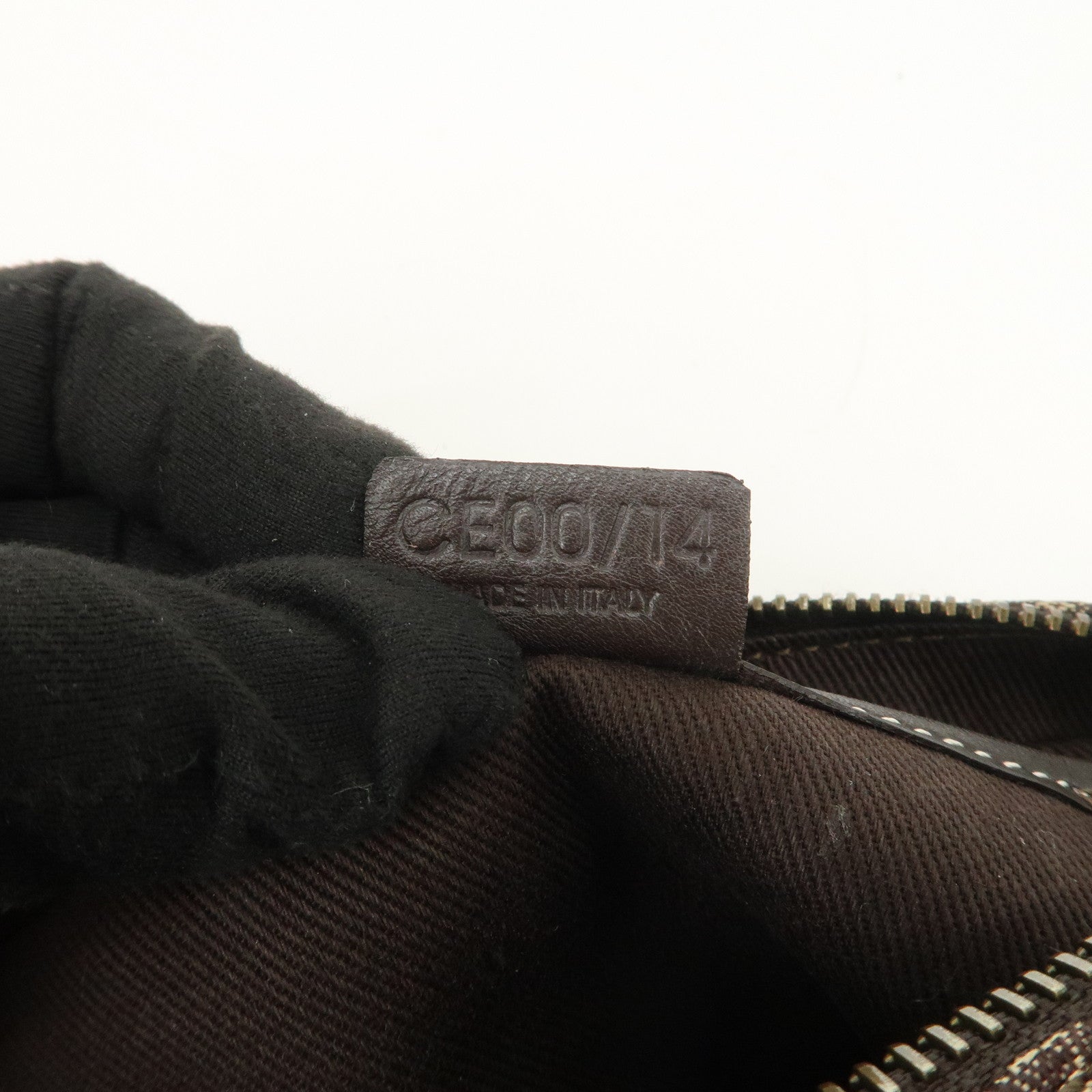 CELINE Macadam Canvas Leather Shoulder Bag Crossbody Bag Brown