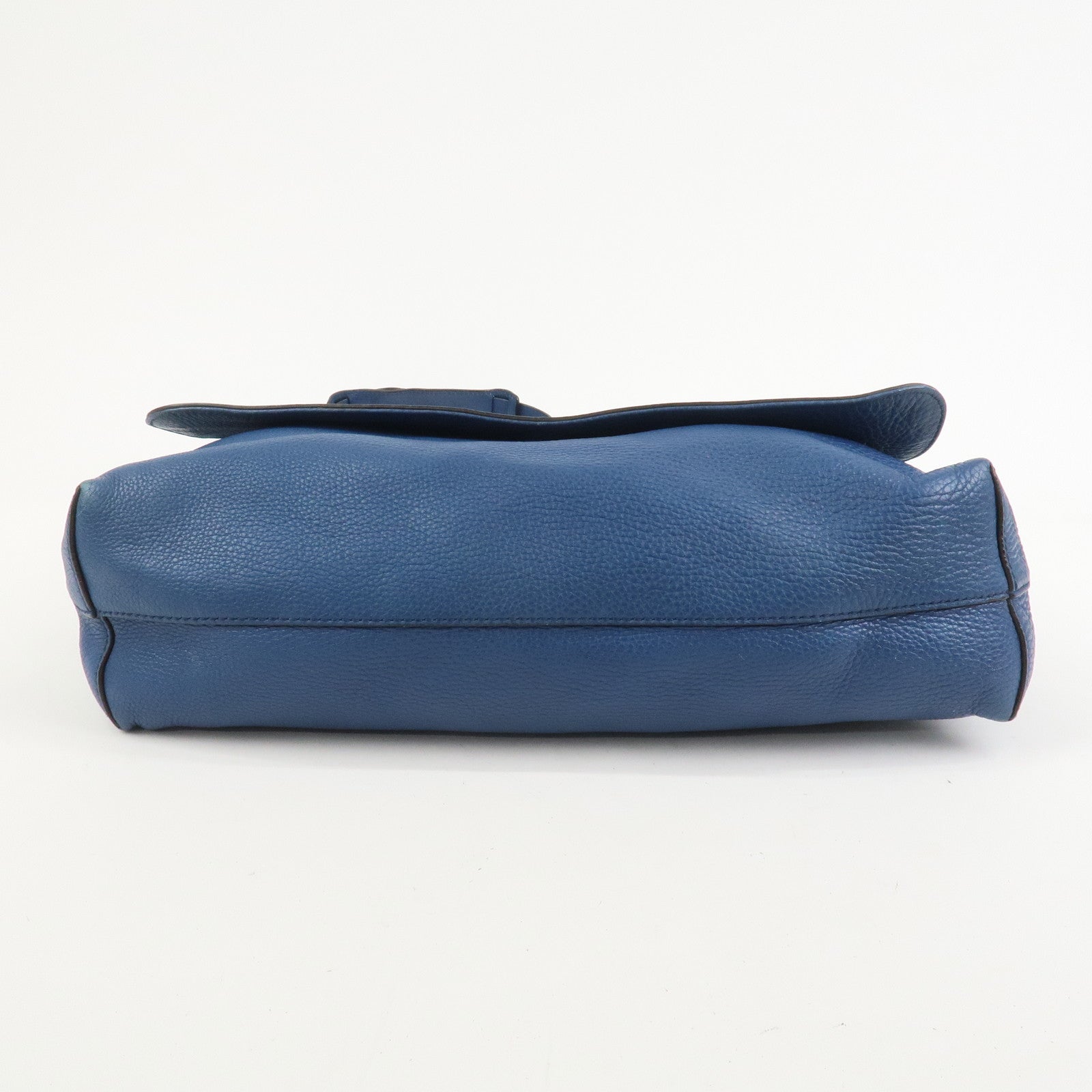 GUCCI Interlocking G Leather Shoulder Bag Crossbody Bag Blue 322056