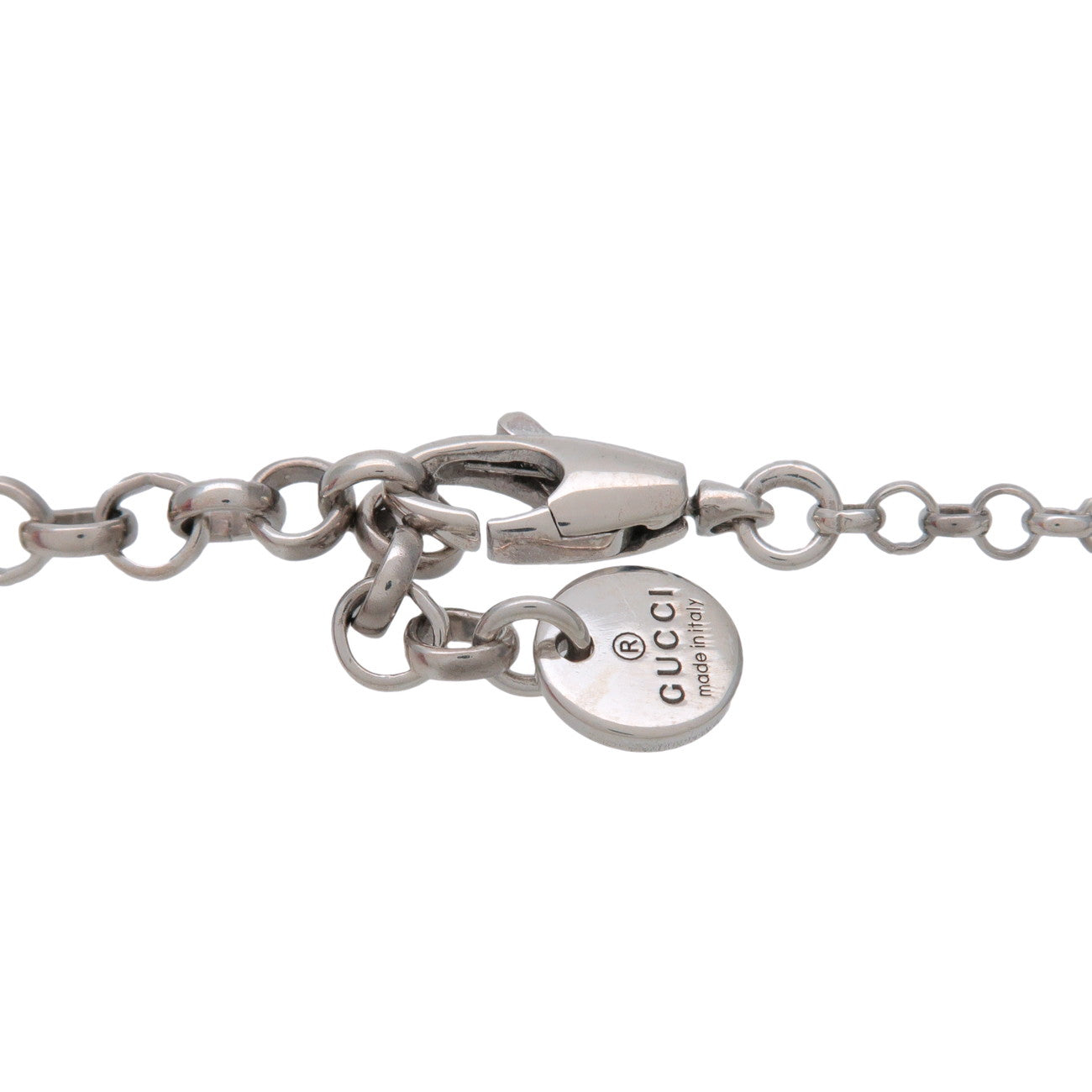 GUCCI Interlocking G Arabesque Necklace SV925 Silver