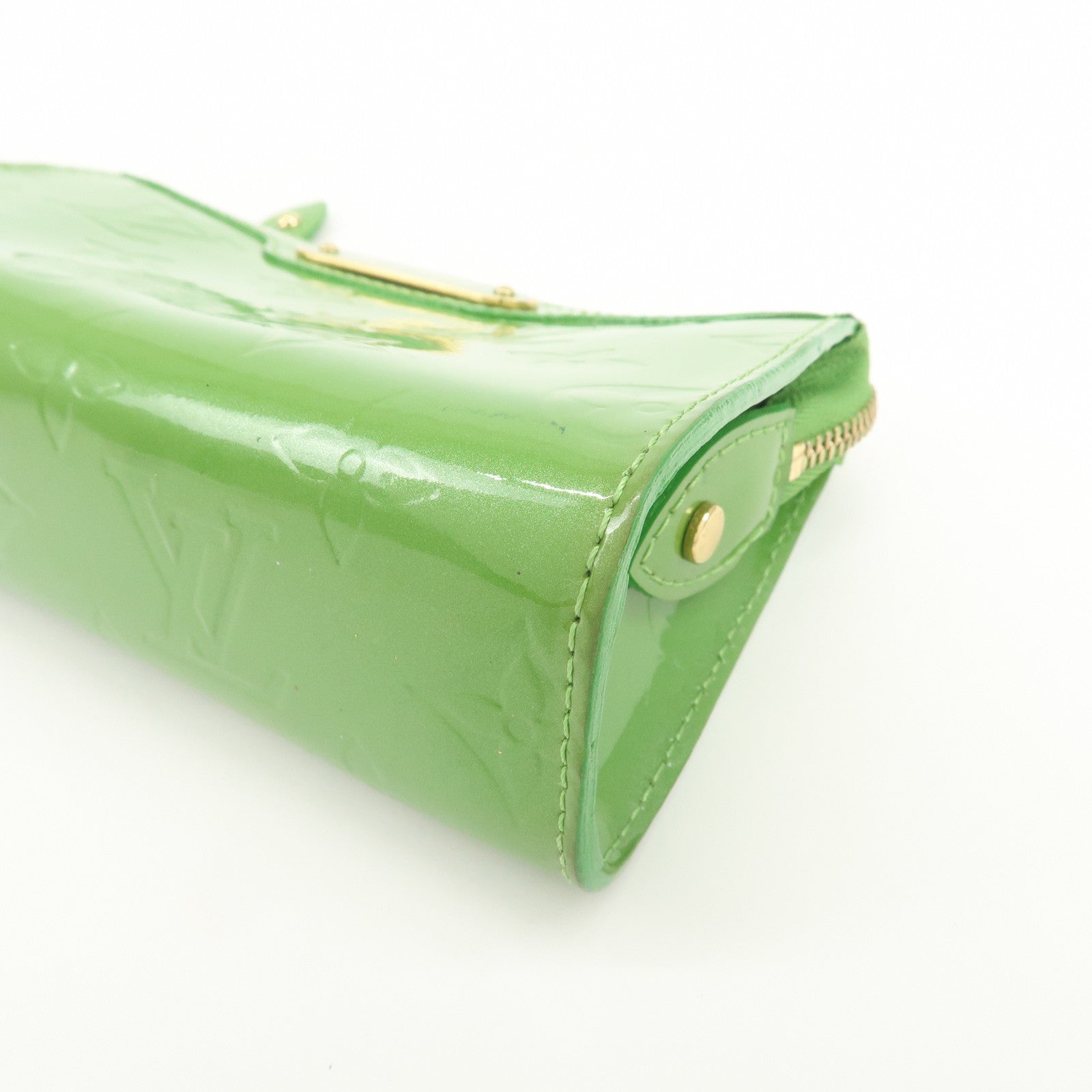 Louis Vuitton Monogram Vernis Trousse Cosmetic Pouch Green M93649