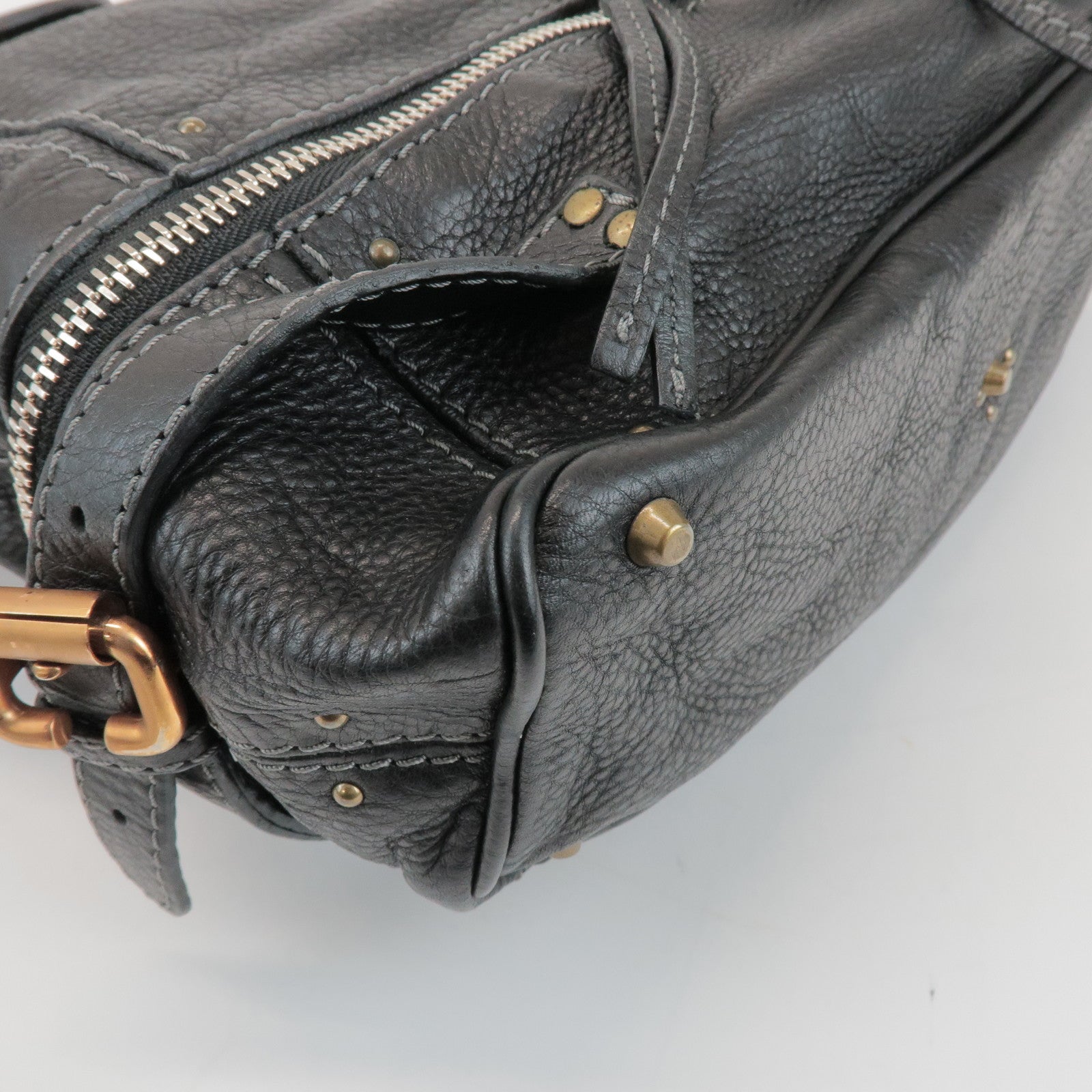 Chloe Paddington Leather Tote Bag Hand Bag Black