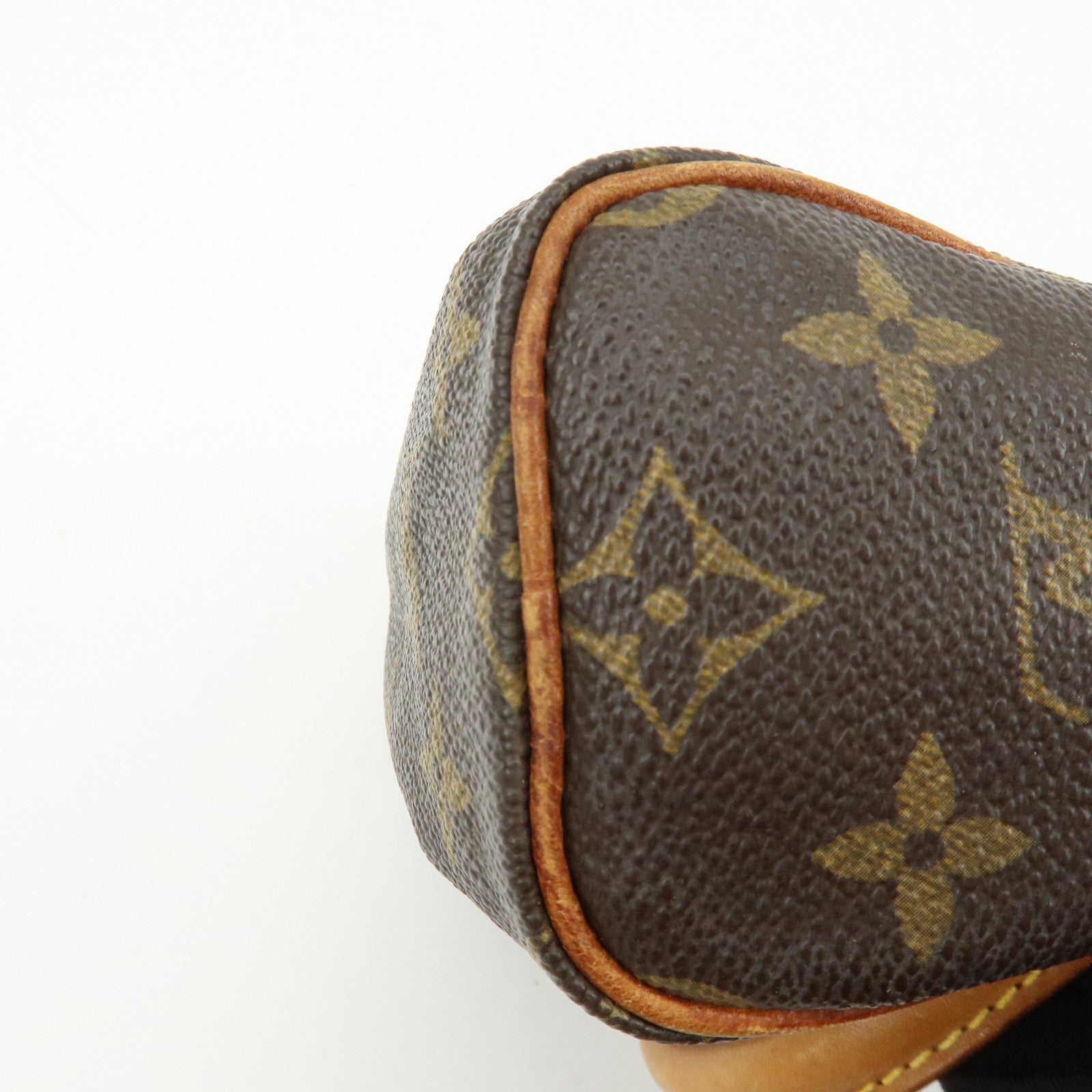 Louis Vuitton Monogram Mini Speedy Hand Bag & Strap Brown M41534