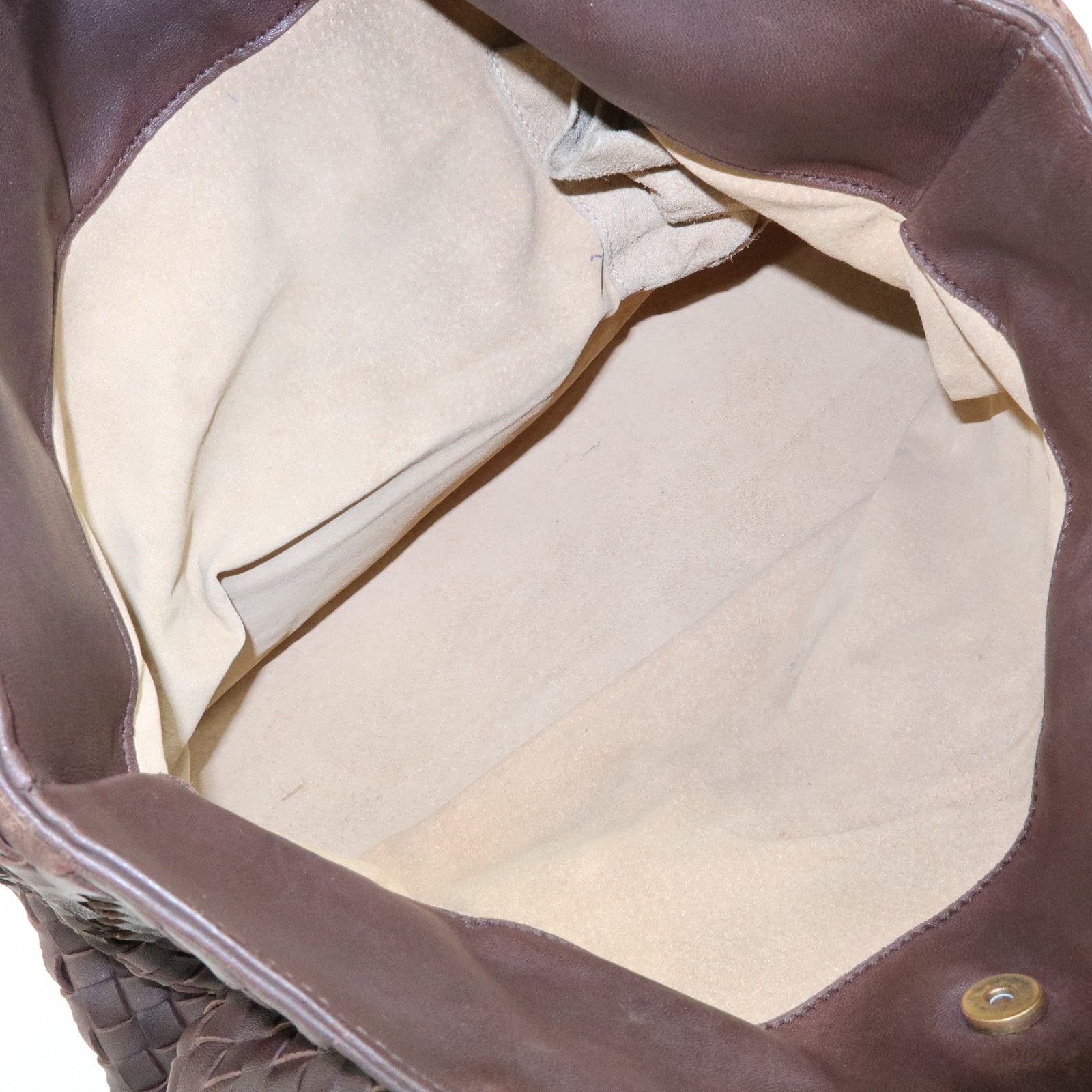 BOTTEGA VENETA Intrecciato Leather Tote Bag Hand Bag Brown