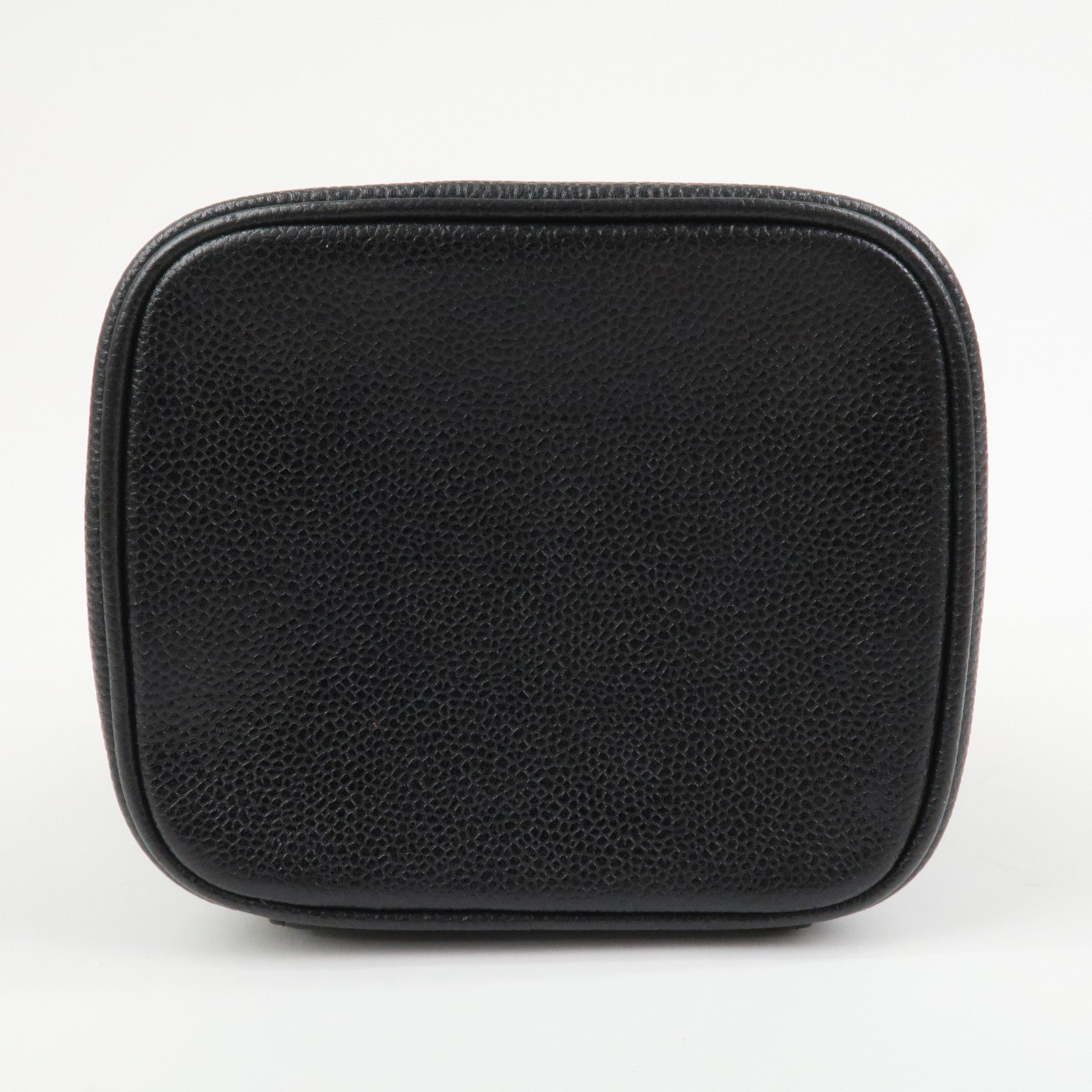 CHANEL COCO Mark Caviarskin Vanity Bag Hand Bag Pouch Black A01998