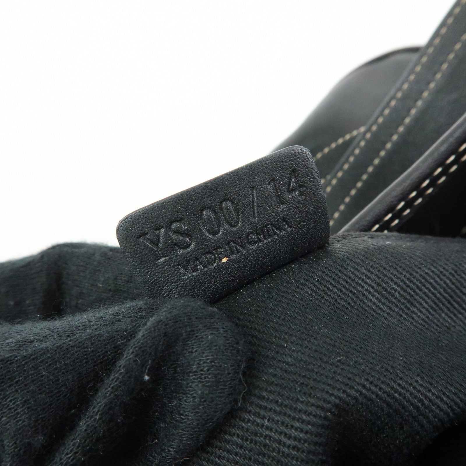 CELINE Macadam Canvas Leather Shoulder Bag Hand Bag Black