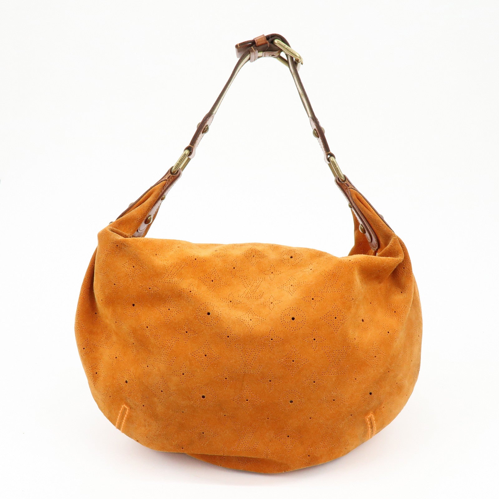 Louis Vuitton Monogram Onata GM Suede Shoulder Bag Orange M95119