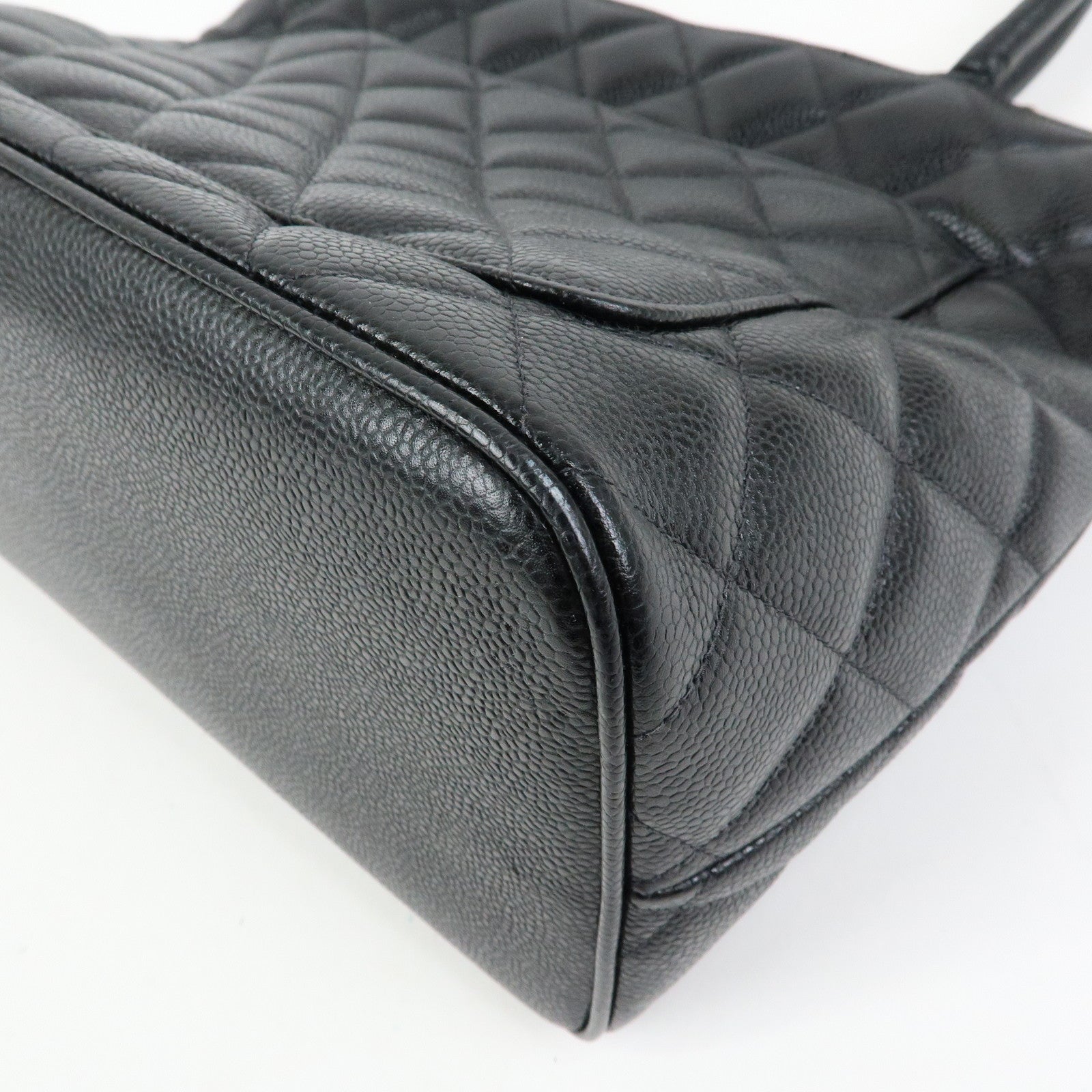 CHANEL Matelasse COCO Mark Medallion Tote Bag Hand Bag Black A01804