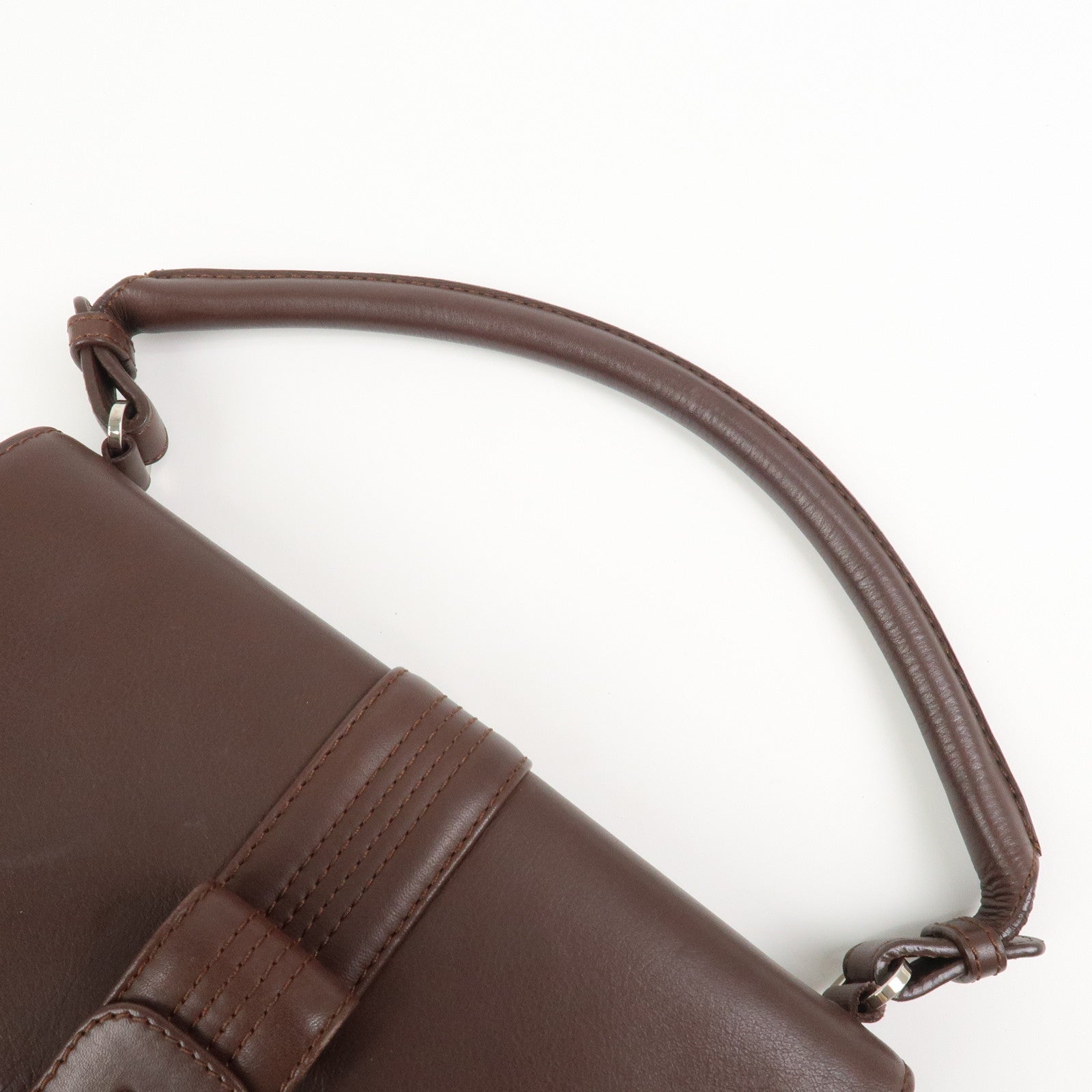 LOEWE Anagram Leather Hand Bag Shoulder Bag Brown