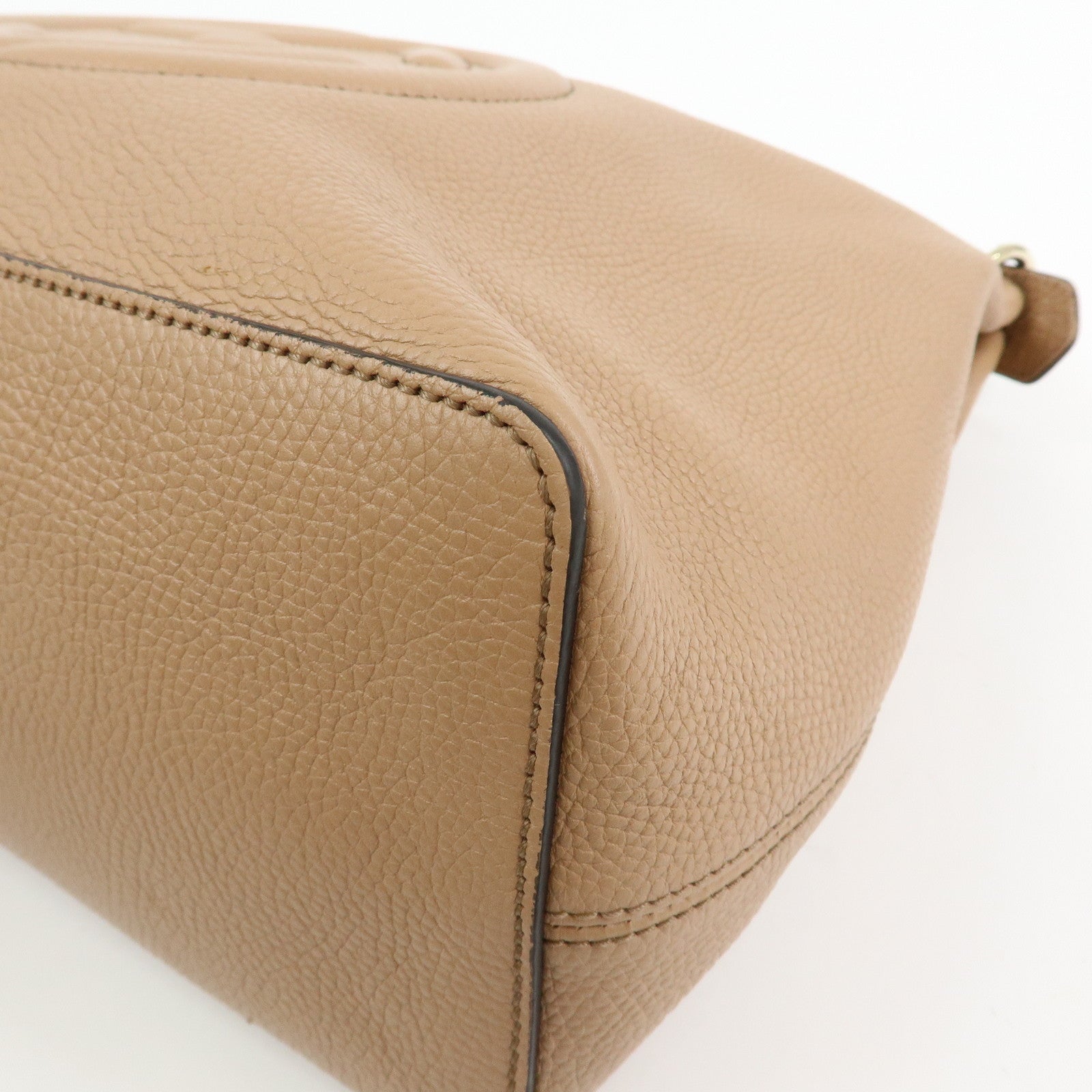 GUCCI SOHO 2Way Bag Hand Bag Shoulder Bag Beige 536194